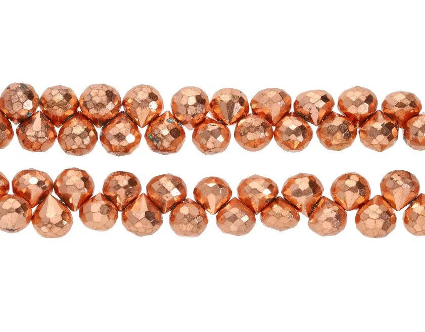 Faceted Pyrite Copper Beads for Earrings and Necklaces

