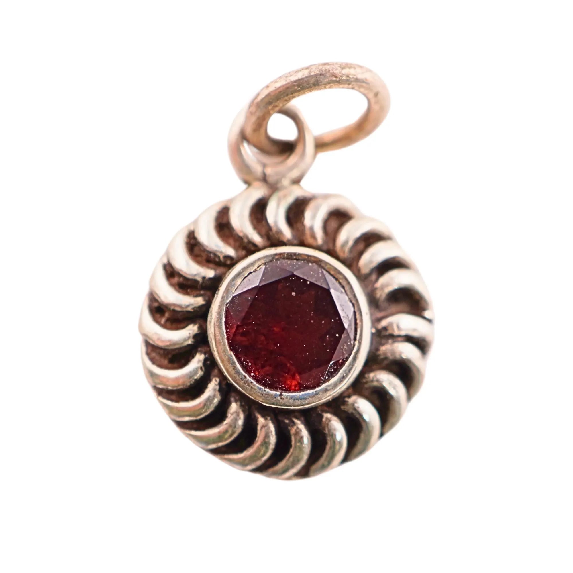 Garnet Handmade Gemstone Sterling Silver Pendant