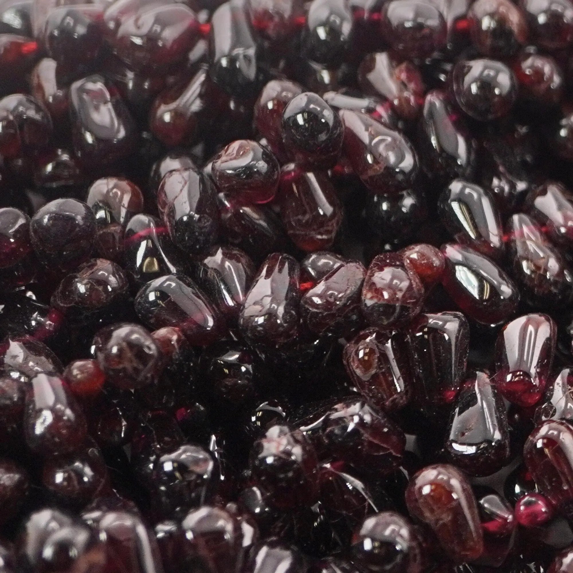 Garnet Smooth Teardrop Shape Gemstone Strand Beads