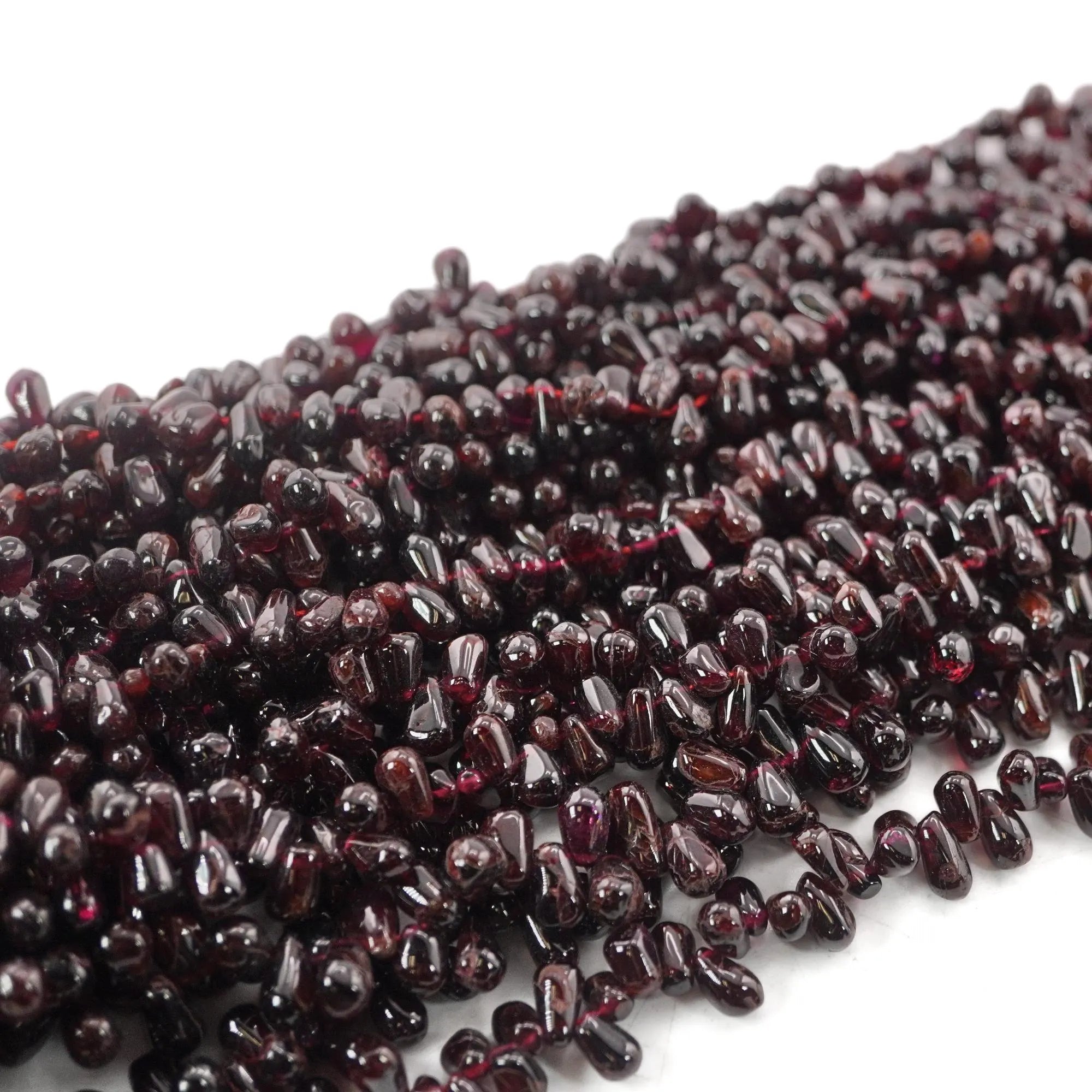 Garnet Smooth Teardrop Shape Gemstone Strand Beads