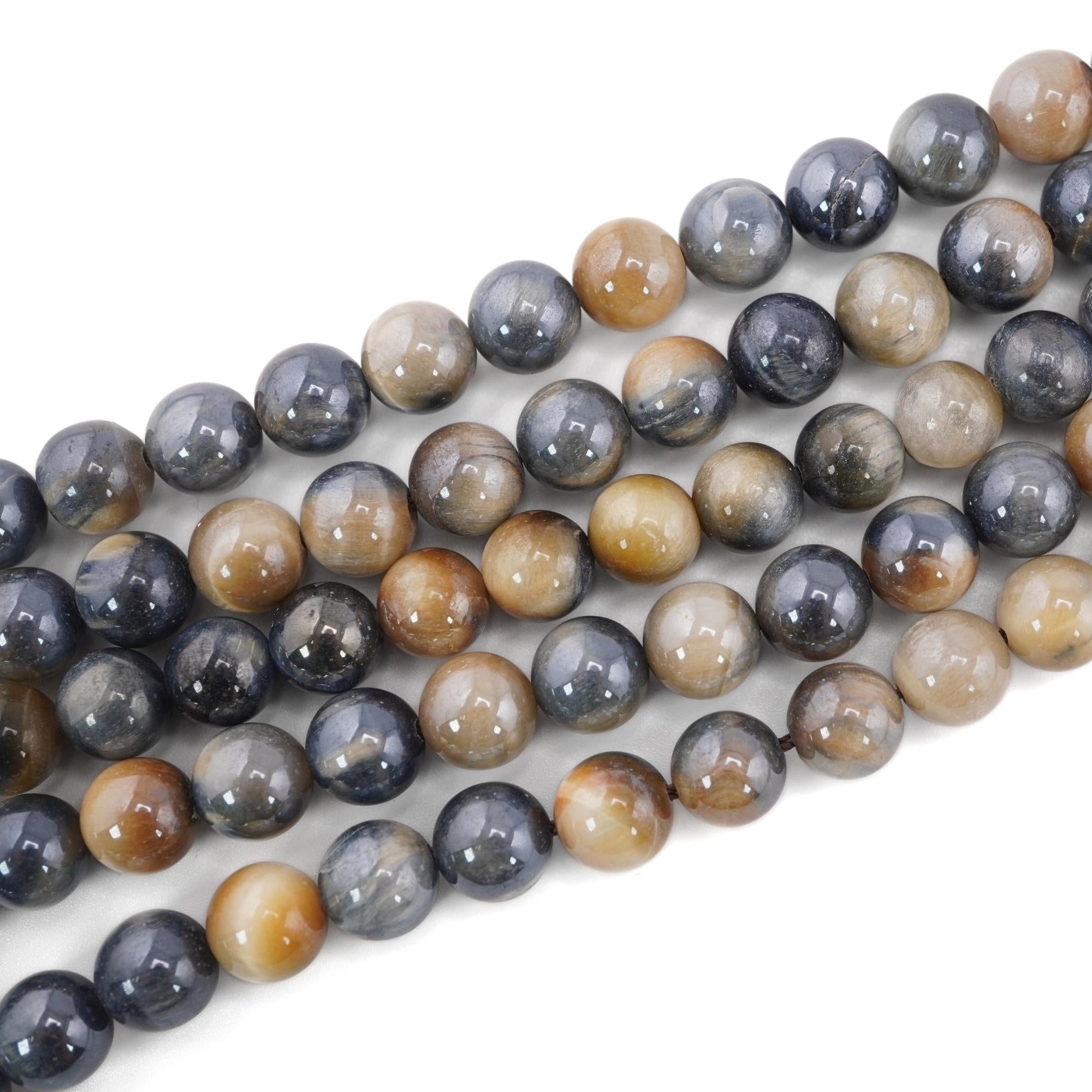 Golden Tiger Eye Smooth Round Shape Gemstone Strand Beads