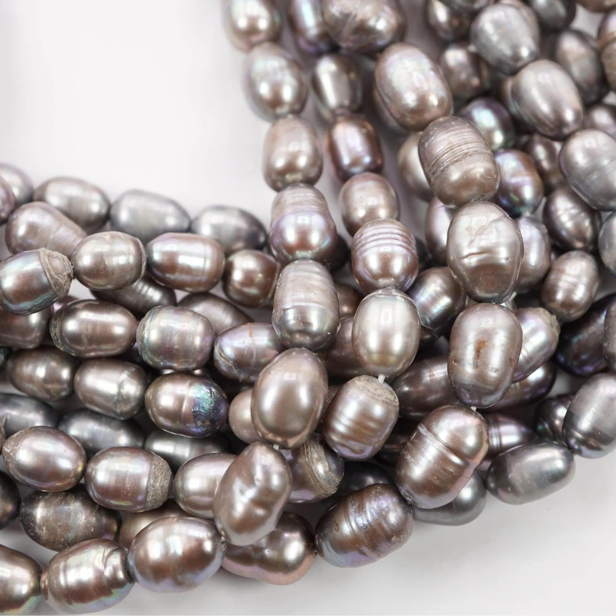 Gray Freshwater Oval Pearls