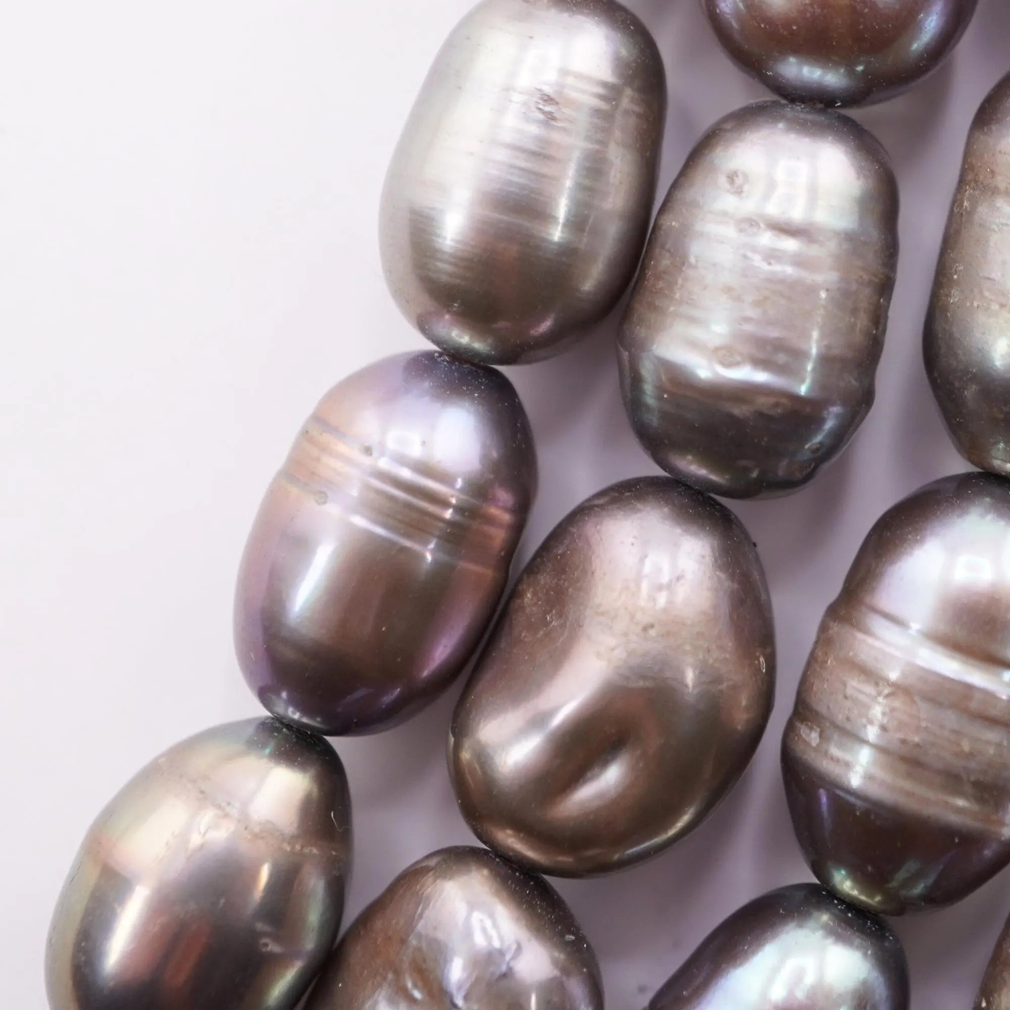Gray Freshwater Oval Pearls