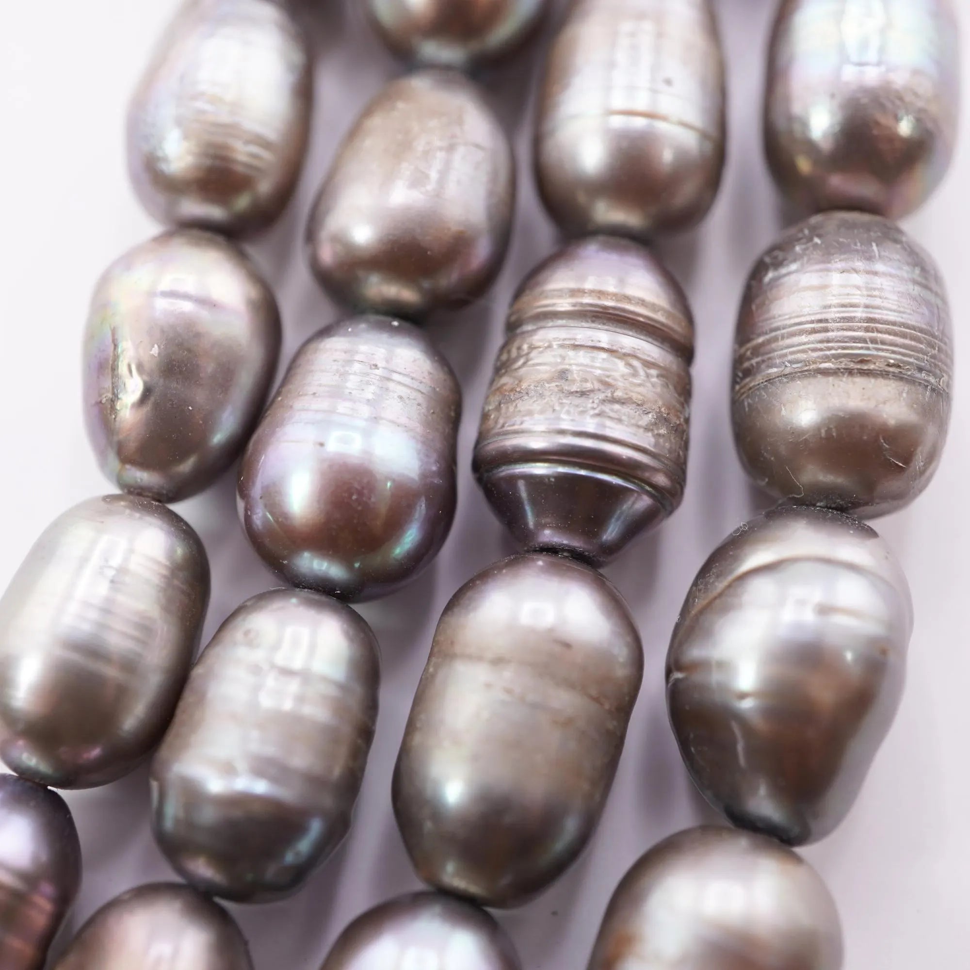 Gray Freshwater Oval Pearls
