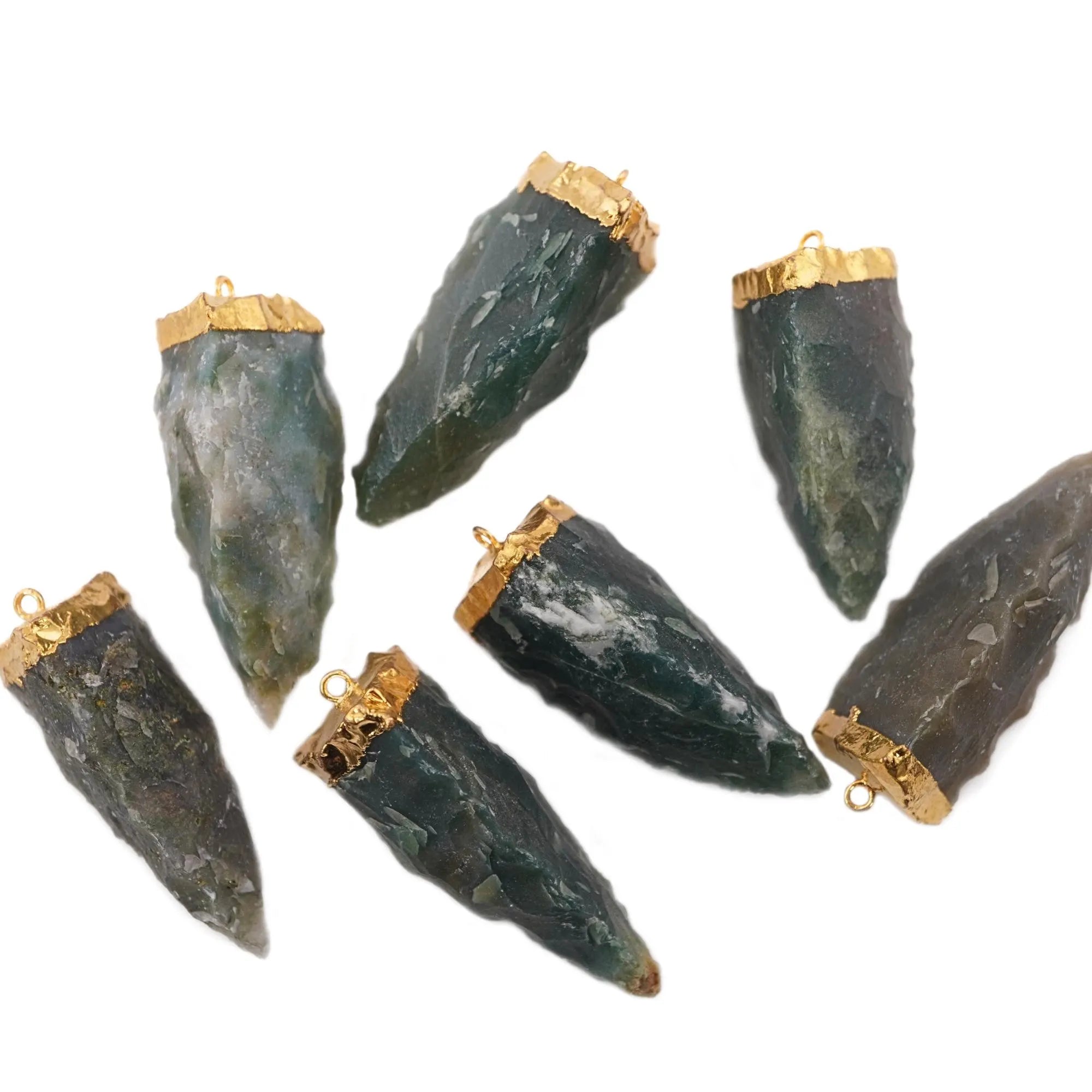 Green Jasper Arrowhead Pendant

