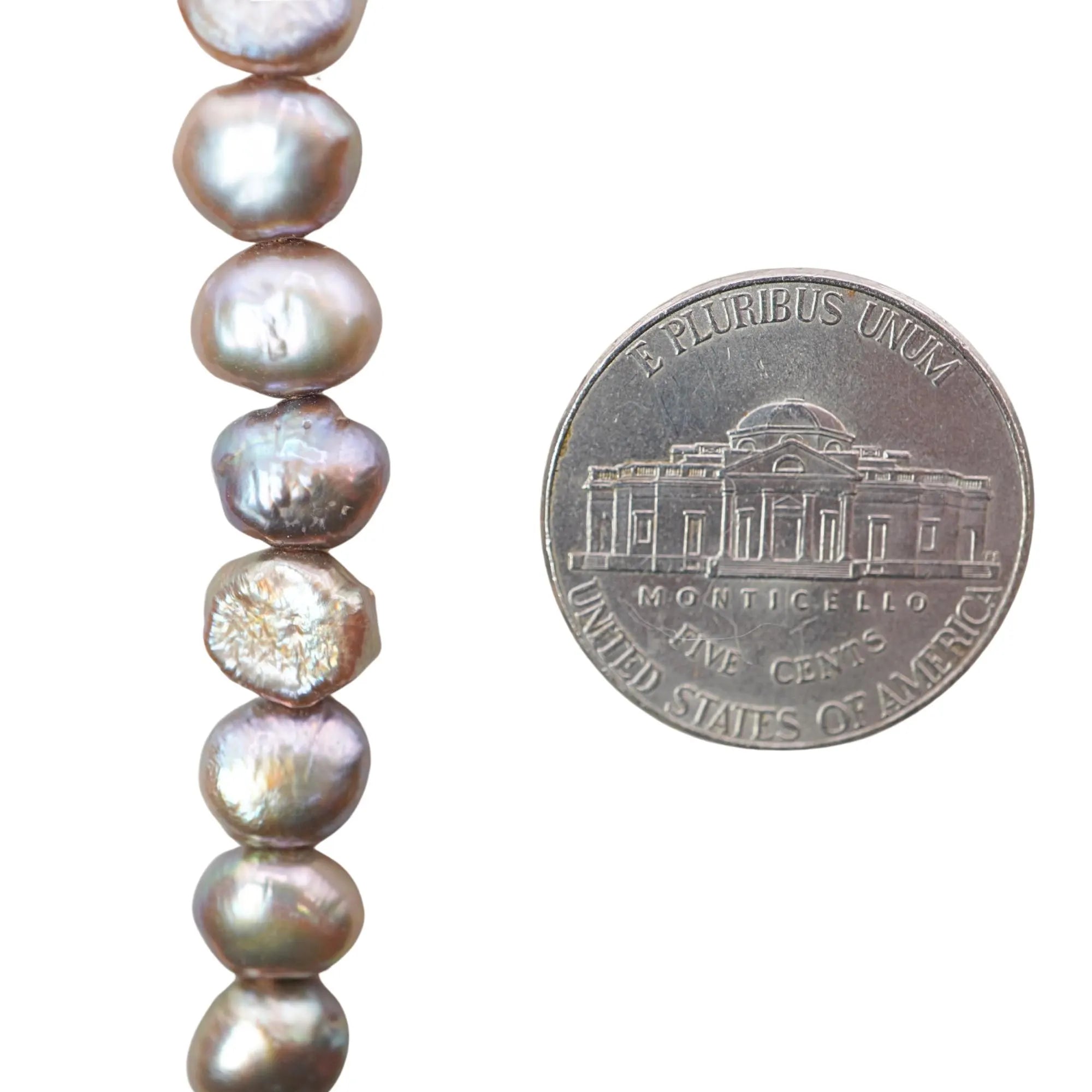 Grey Baroque Freshwater Pearl Strand Beads 