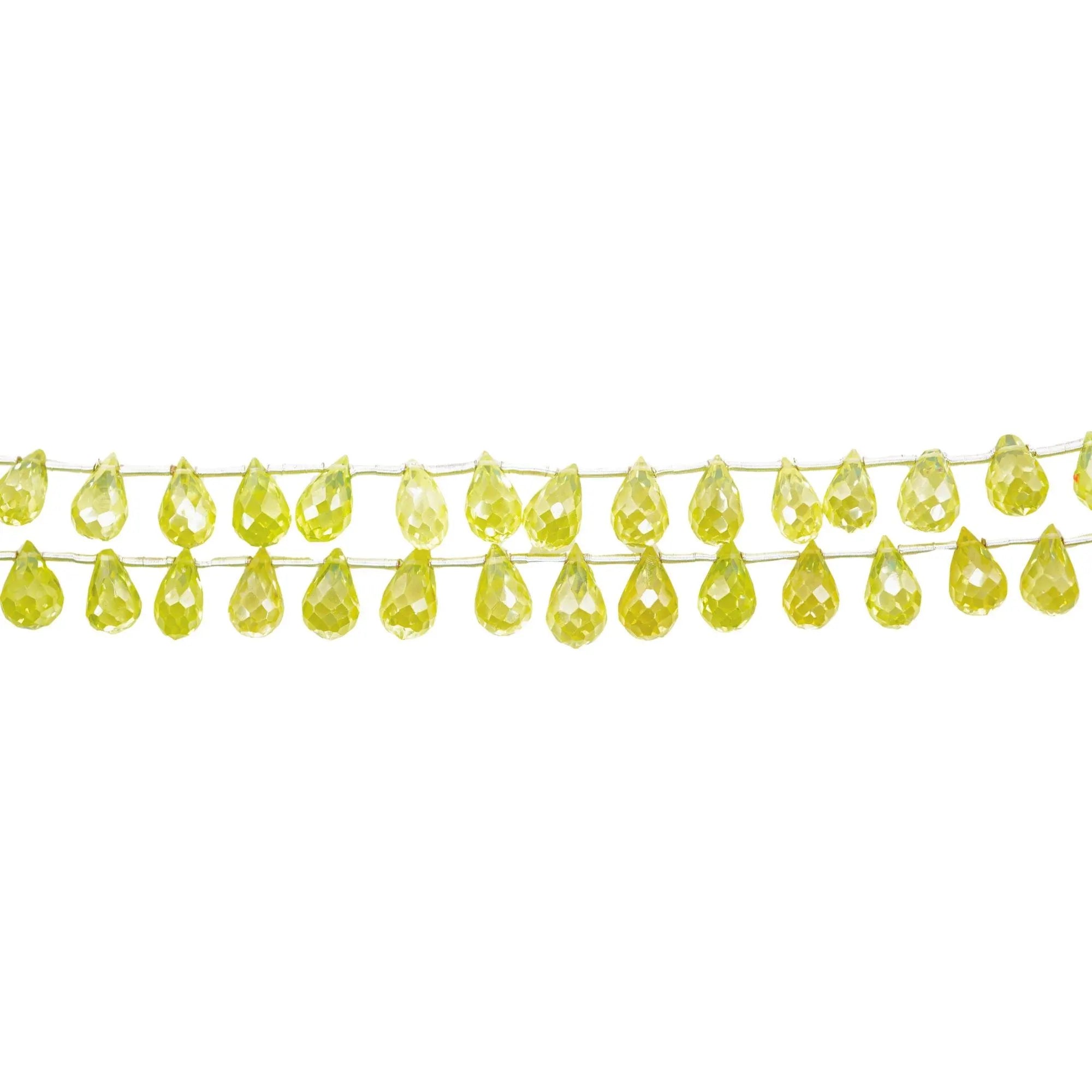 Grossular Garnet Briolette Faceted Teardrop Gemstone Strand Beads