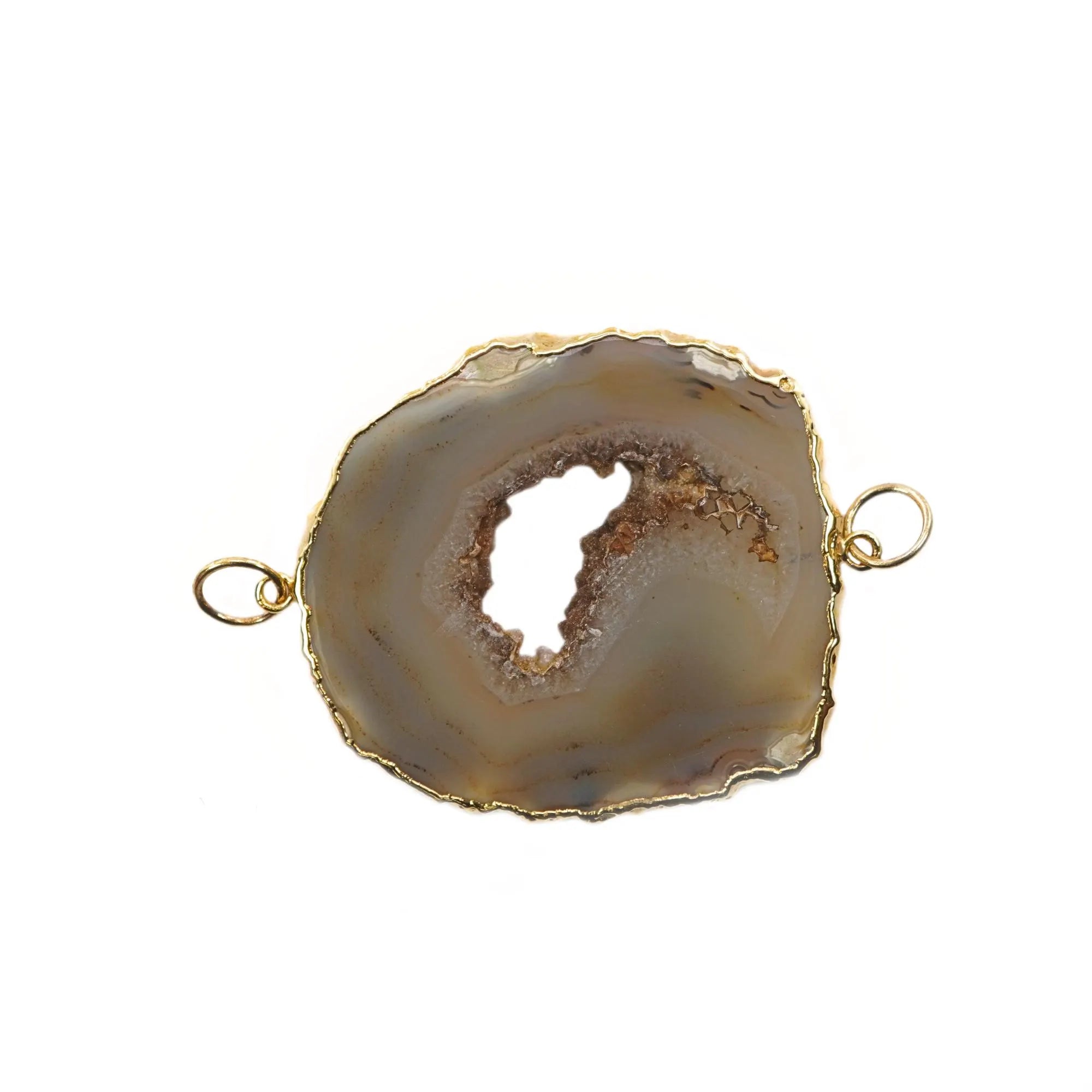 Handmade Jewelry Agate Bail Bead

