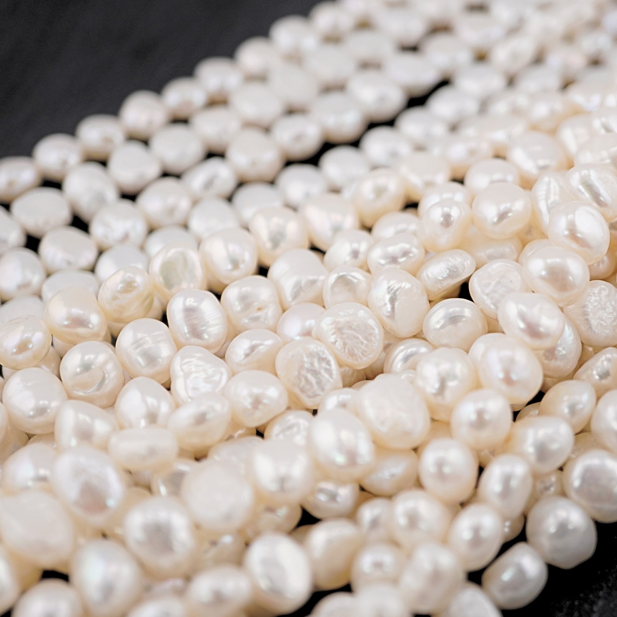 Handmade White Freshwater Pearl Beads for Jewelry

