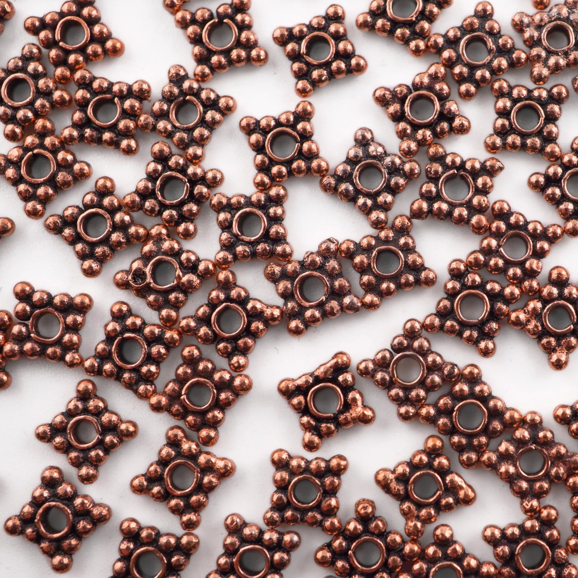 Handmade jewelry copper spacer beads

