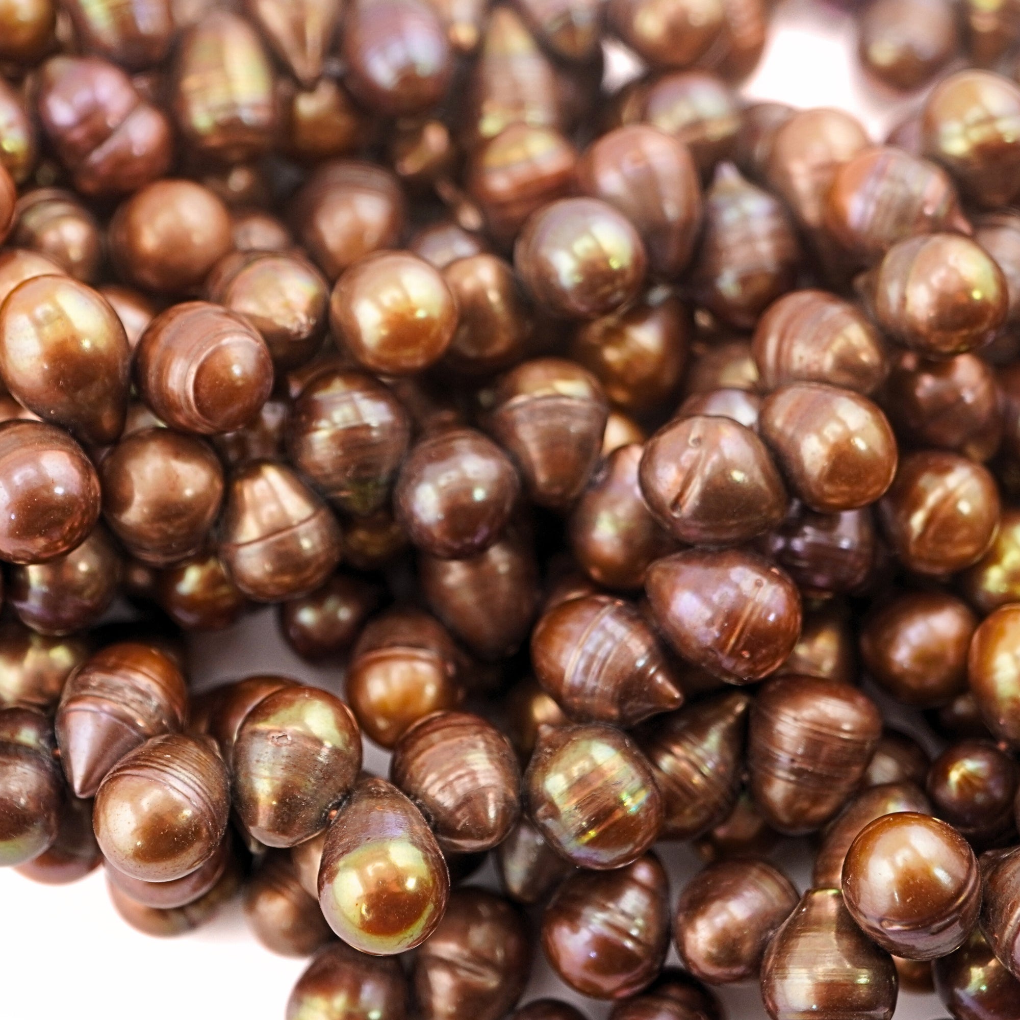 High-quality freshwater golden pearls

