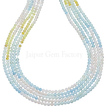 Beryl gemstone faceted round beads for necklaces