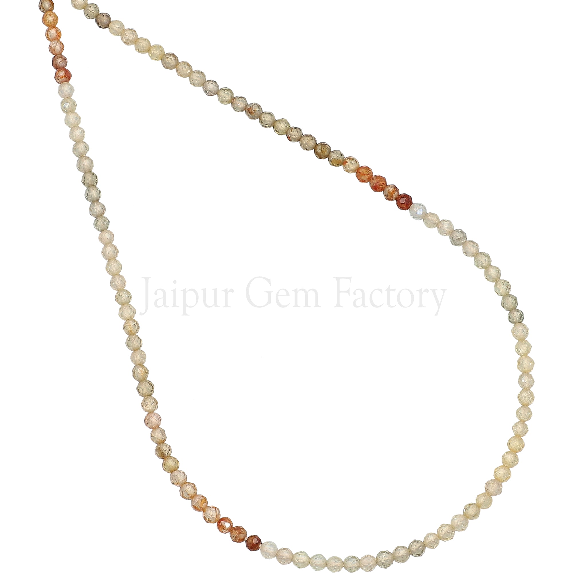 Multi Natural Zircon Faceted Round Beads