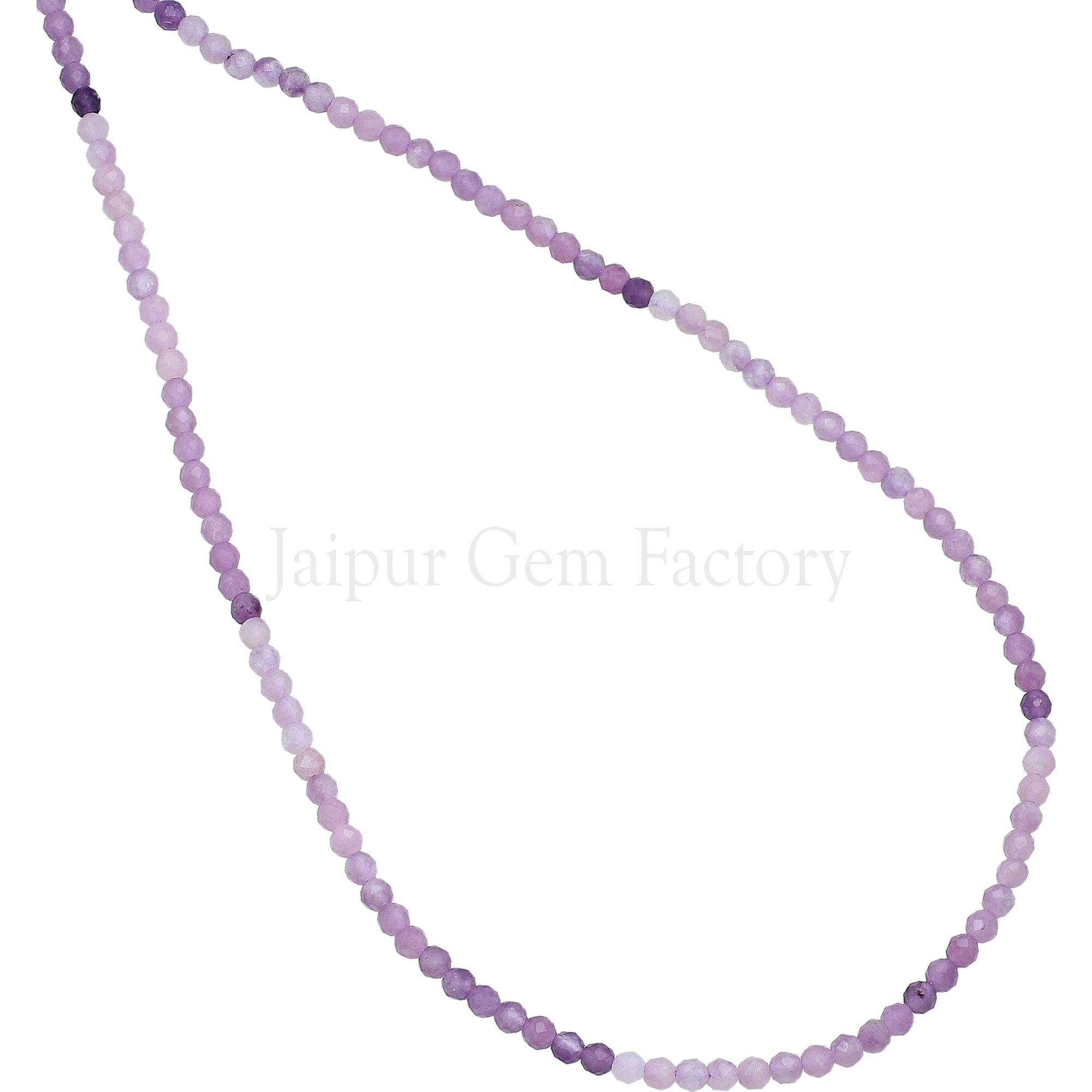 2.5 MM Natural Lepidolite Faceted Round Beads