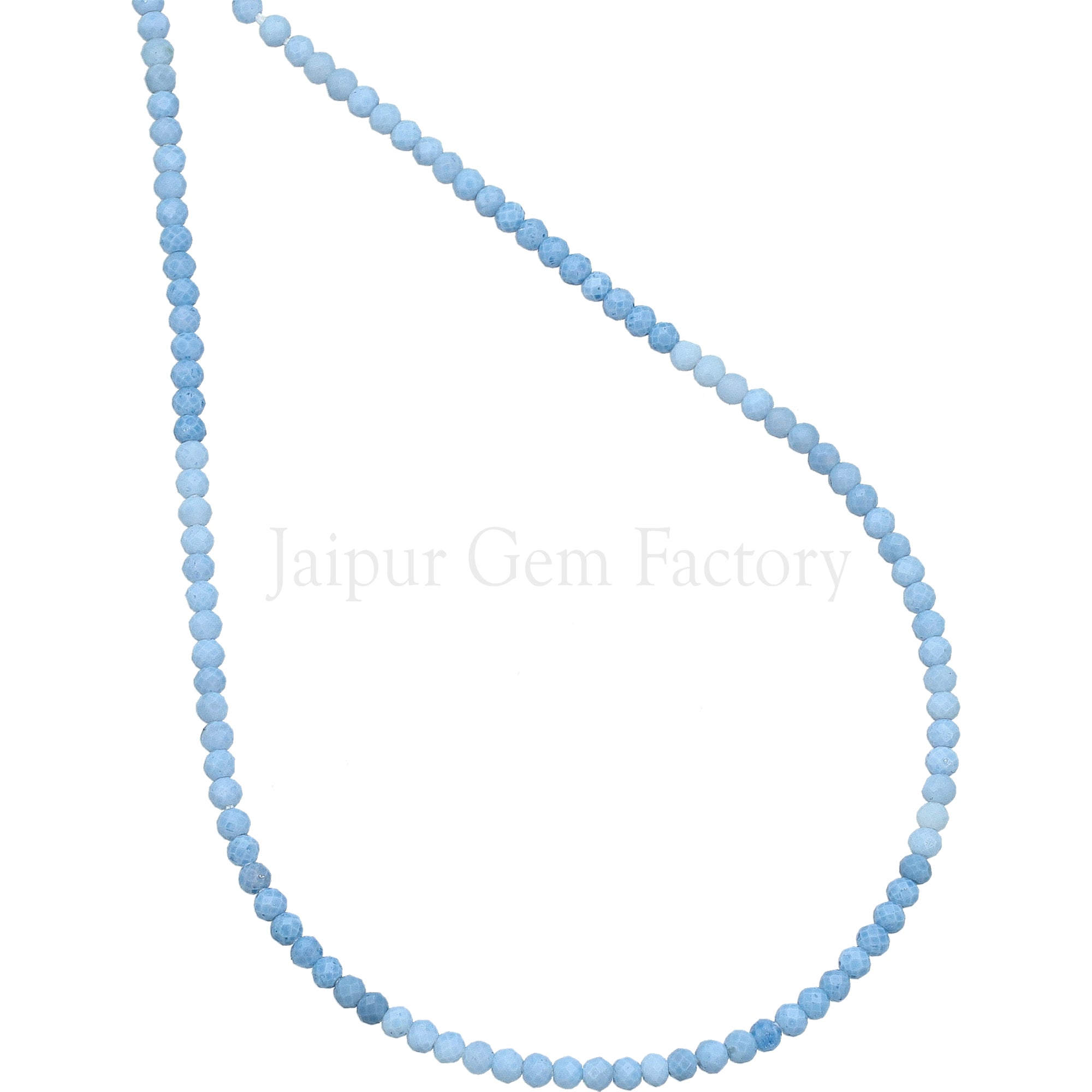 2.5 MM Natural Shaded Blue Opal Faceted Round Beads