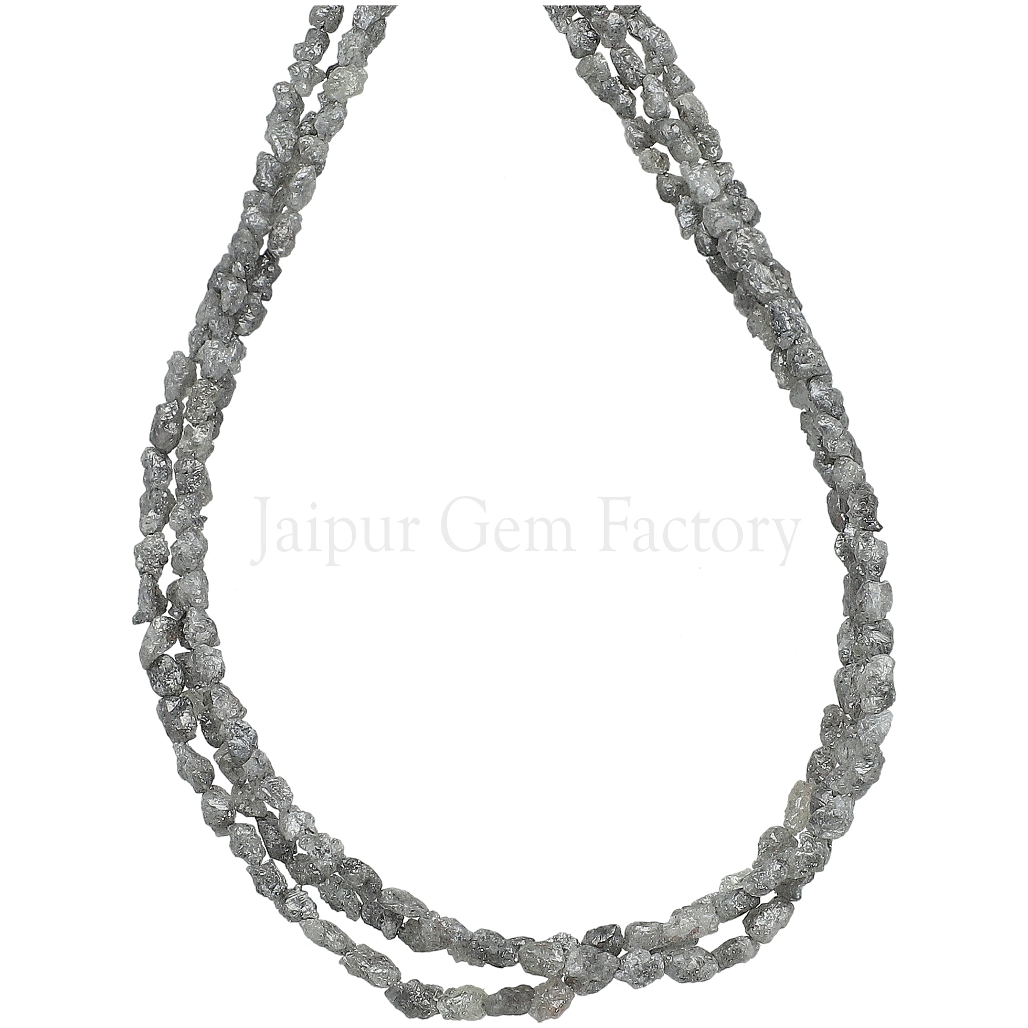 Gray Rough Diamond Nugget Beads