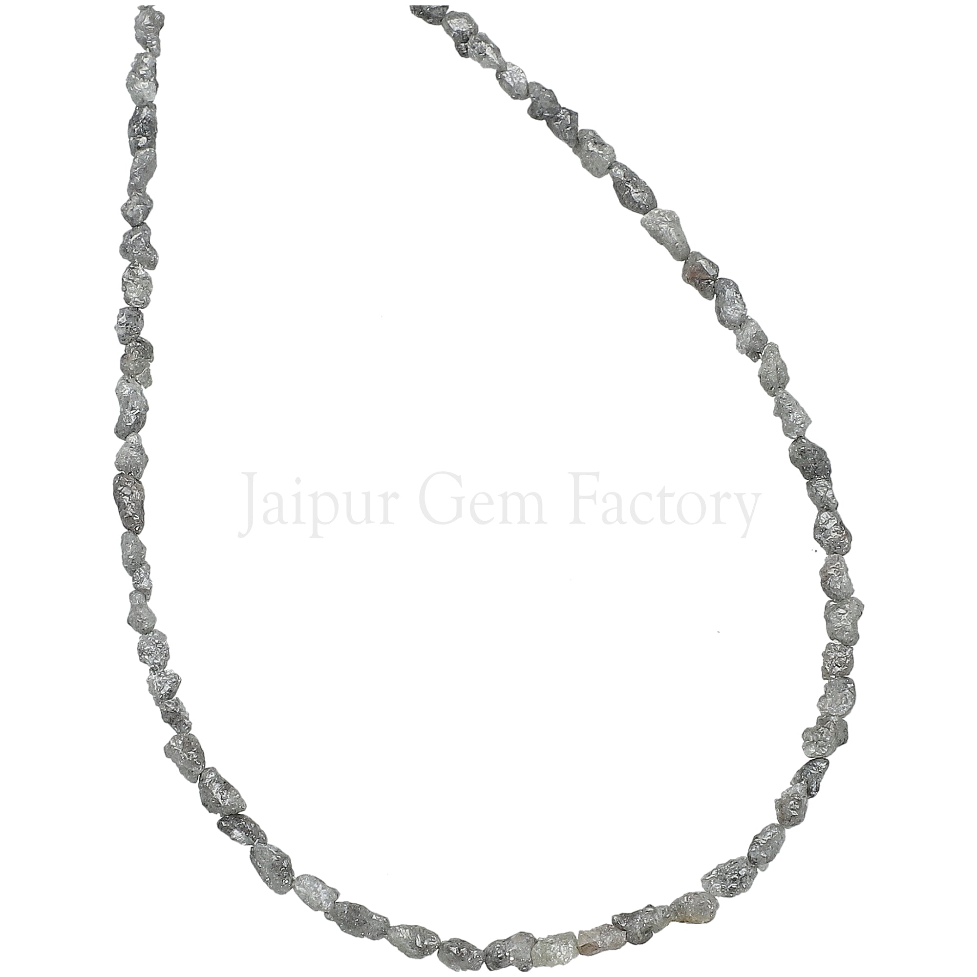 Gray Rough Diamond Nugget Beads