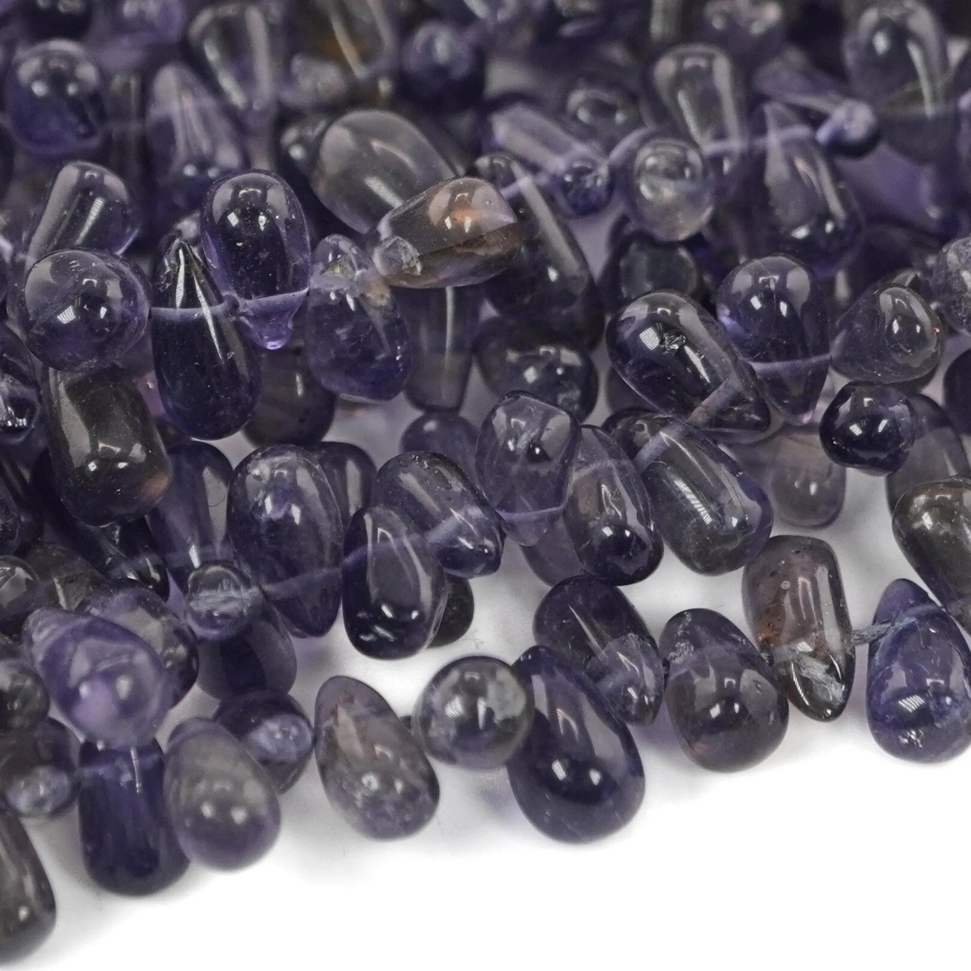 Iolite Smooth Teardrop Shape Gemstone 15 inches Strand Beads