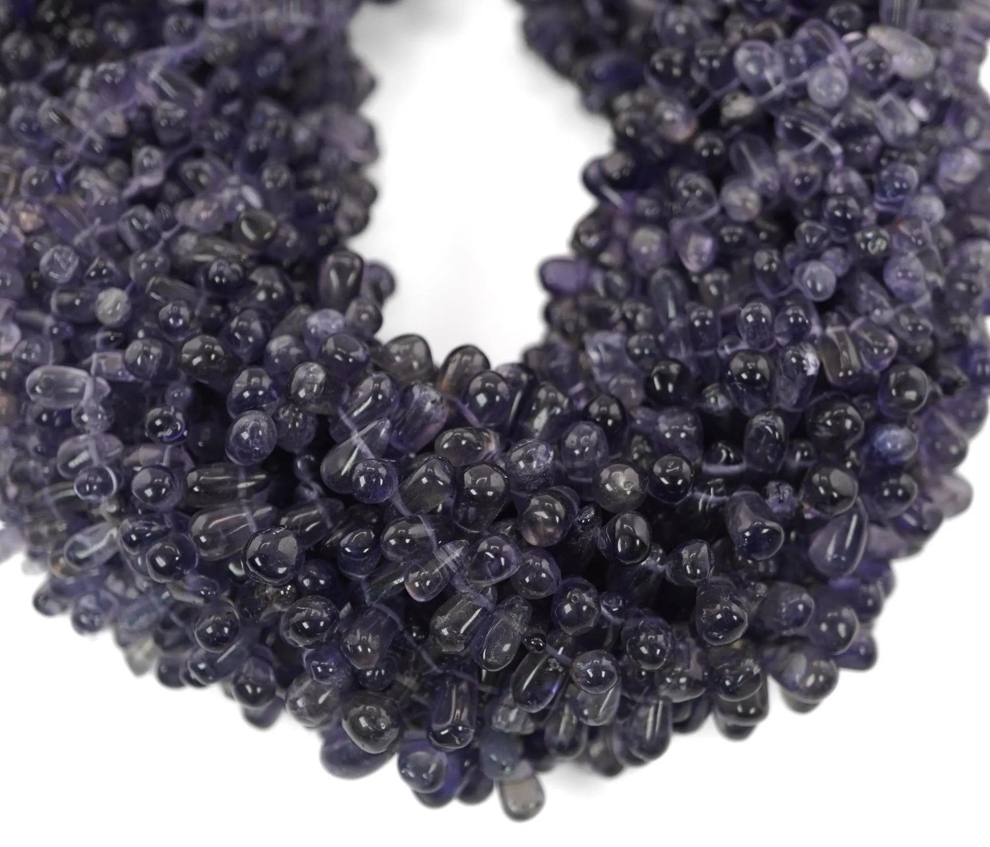 Iolite Smooth Teardrop Shape Gemstone 15 inches Strand Beads