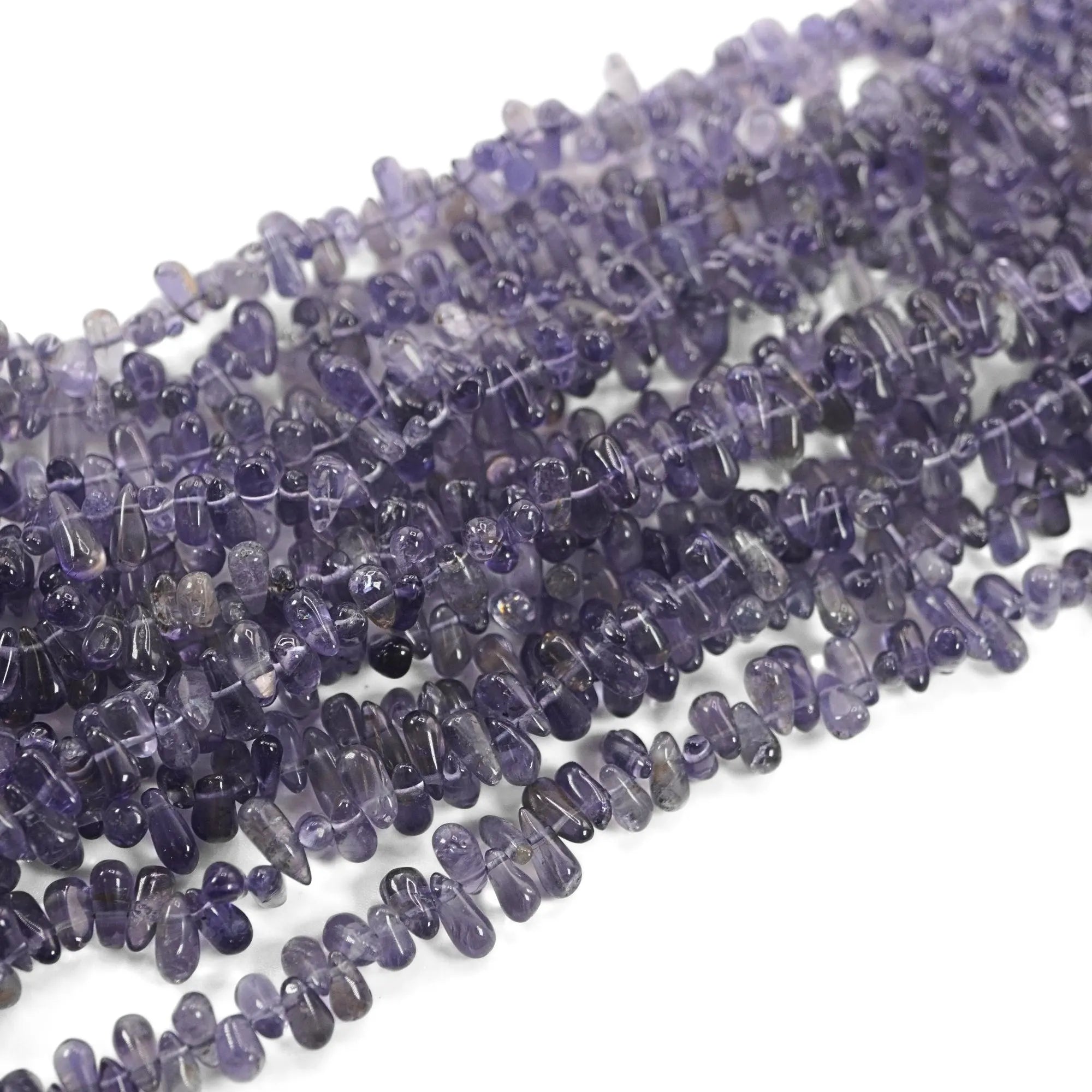 Iolite Smooth Teardrop Shape Gemstone Strand Beads 