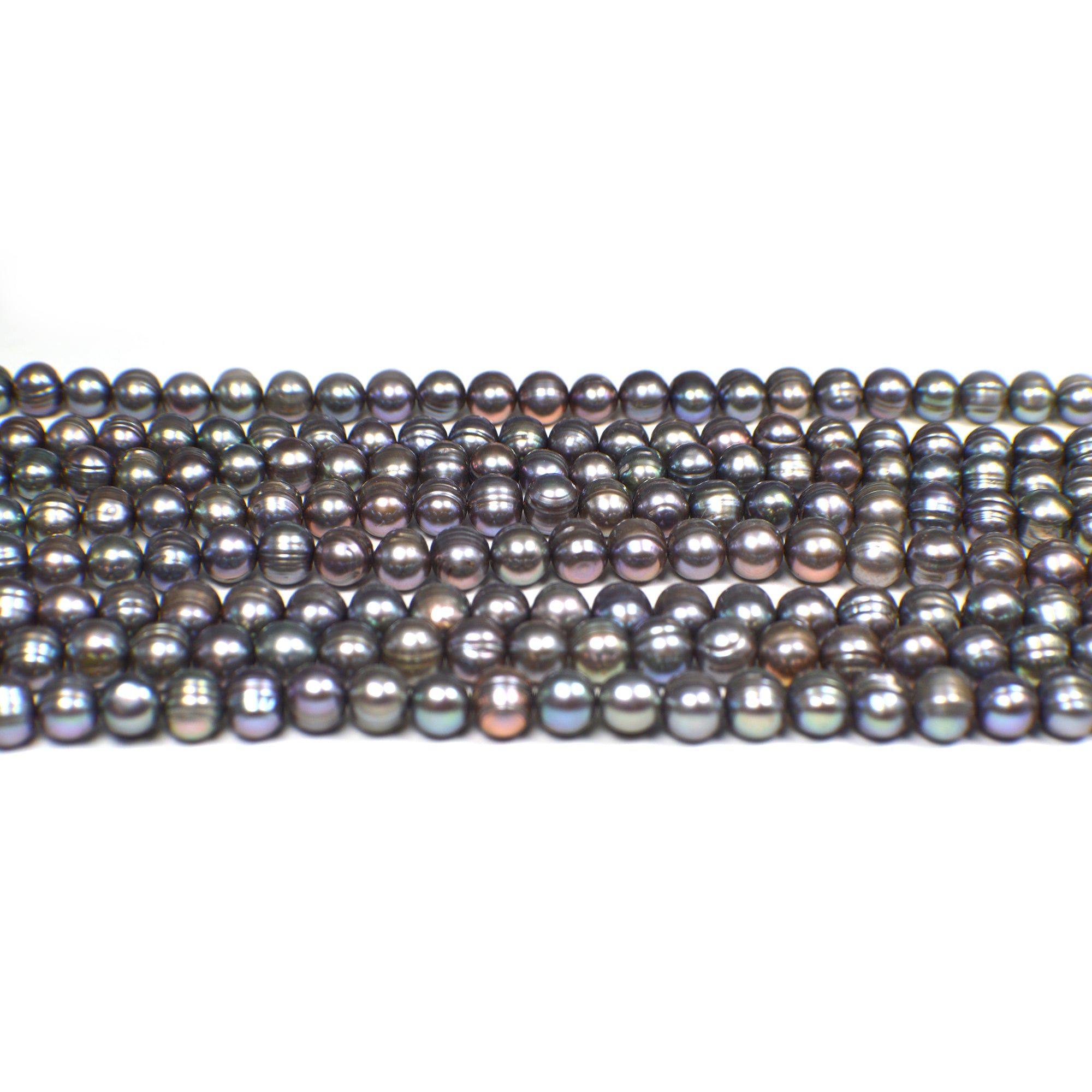 7.5 - 8 MM Peacock Potato Freshwater Pearls Beads