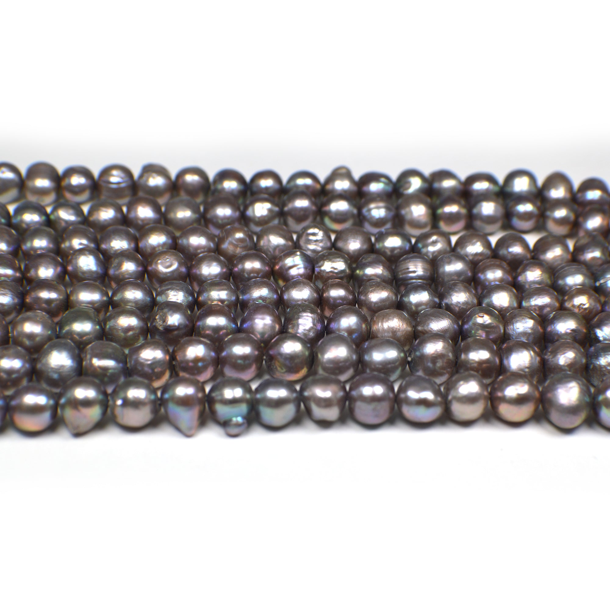 8 - 9 MM Peacock Potato Freshwater Pearls Beads