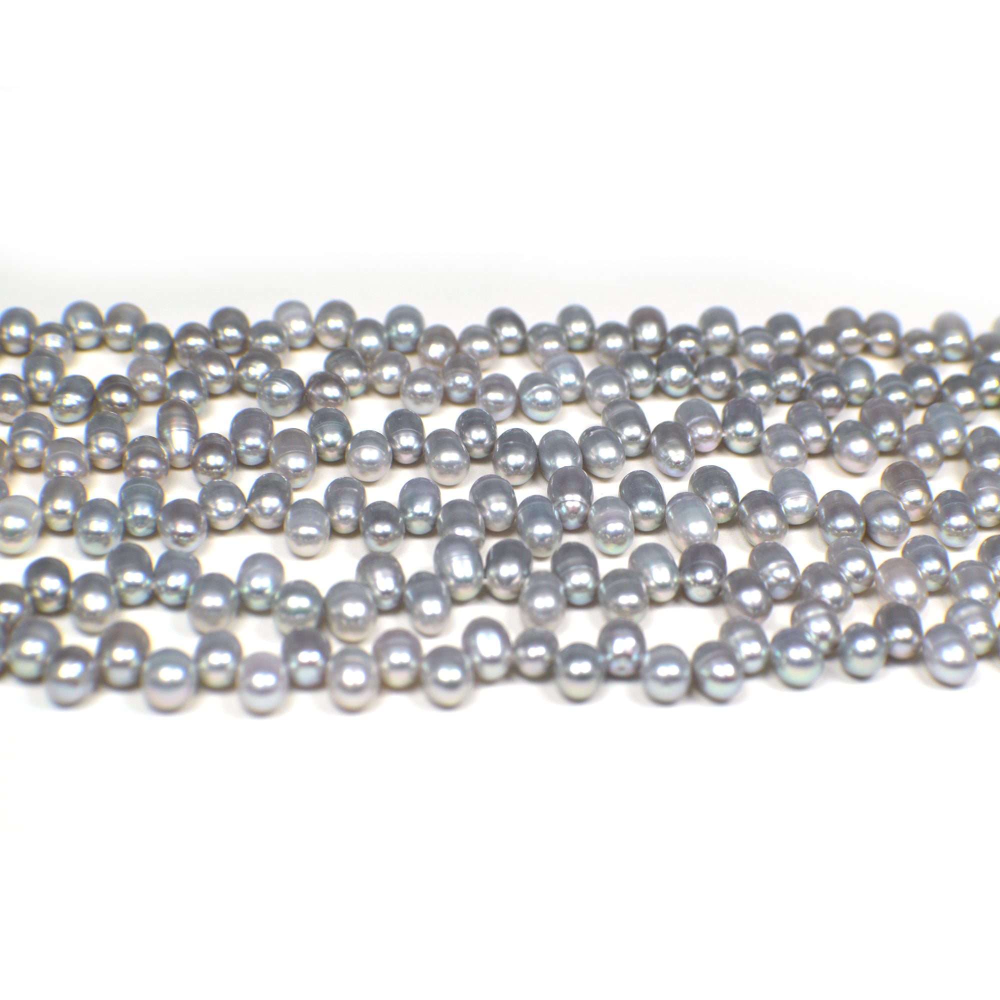 Gray Rice Freshwater Pearls Beads