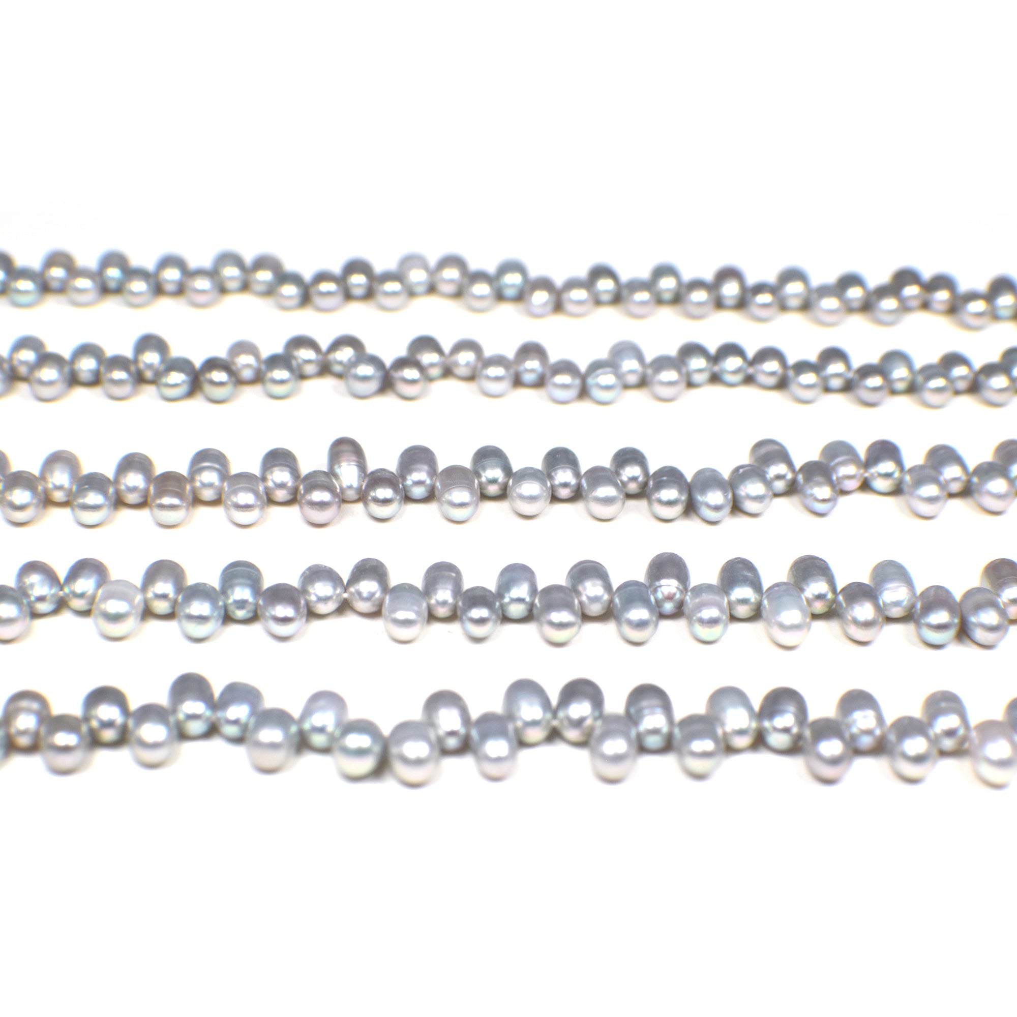 Gray Rice Freshwater Pearls Beads