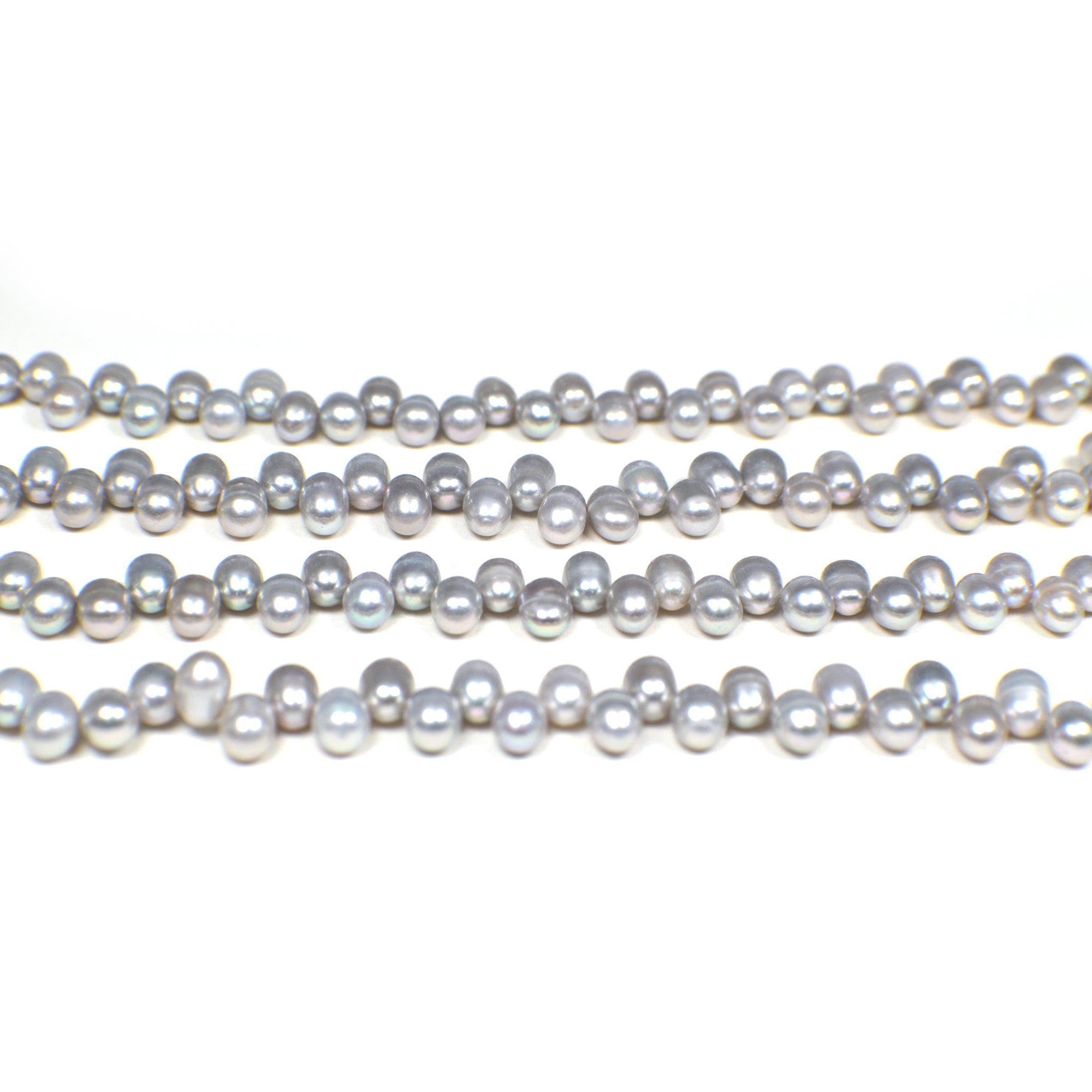 Gray Rice Freshwater Pearls Beads