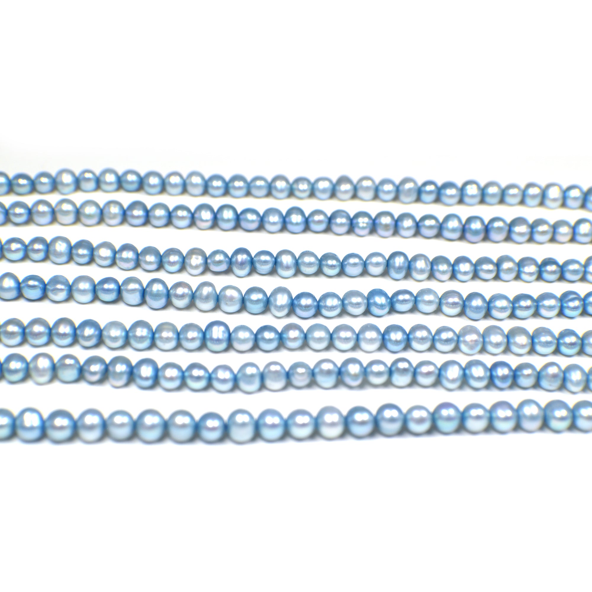 Sky Blue Potato Freshwater Pearls Beads