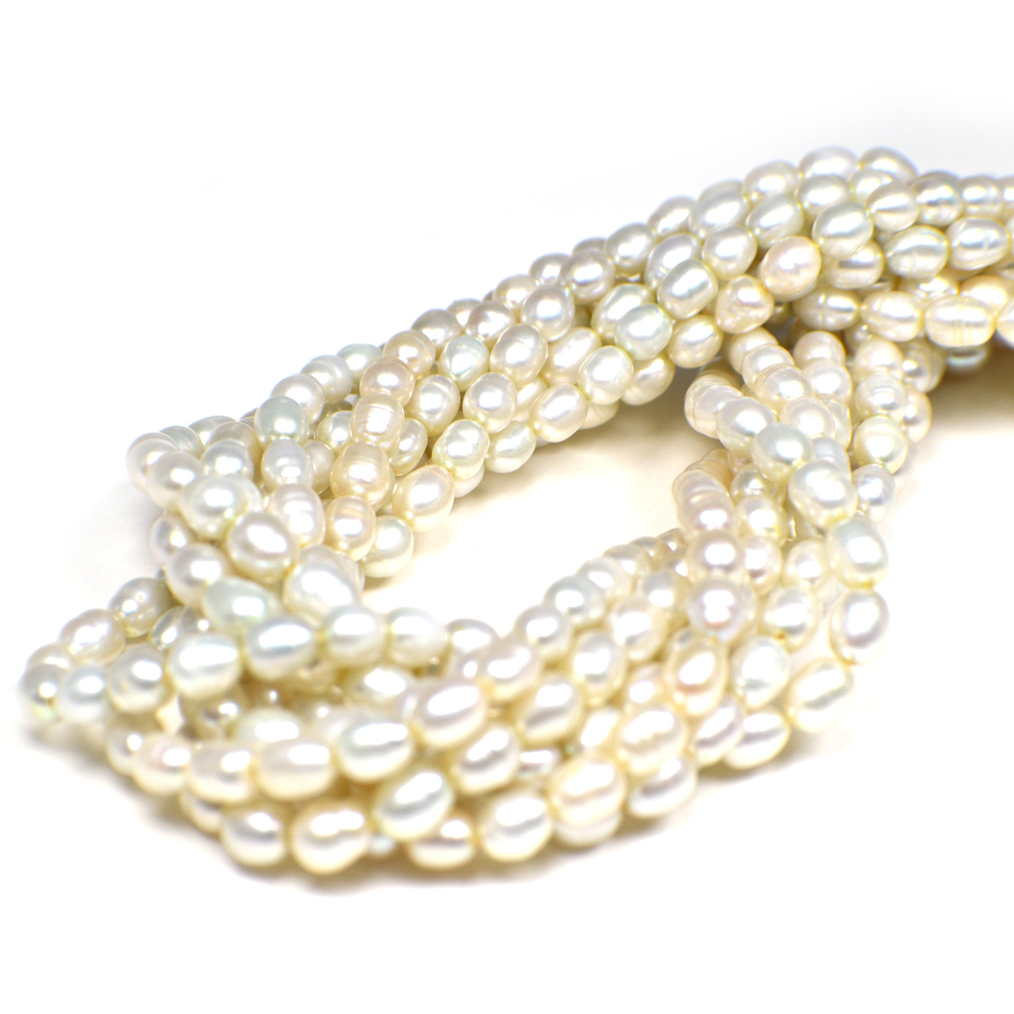 Light Green Rice Freshwater Pearls Beads