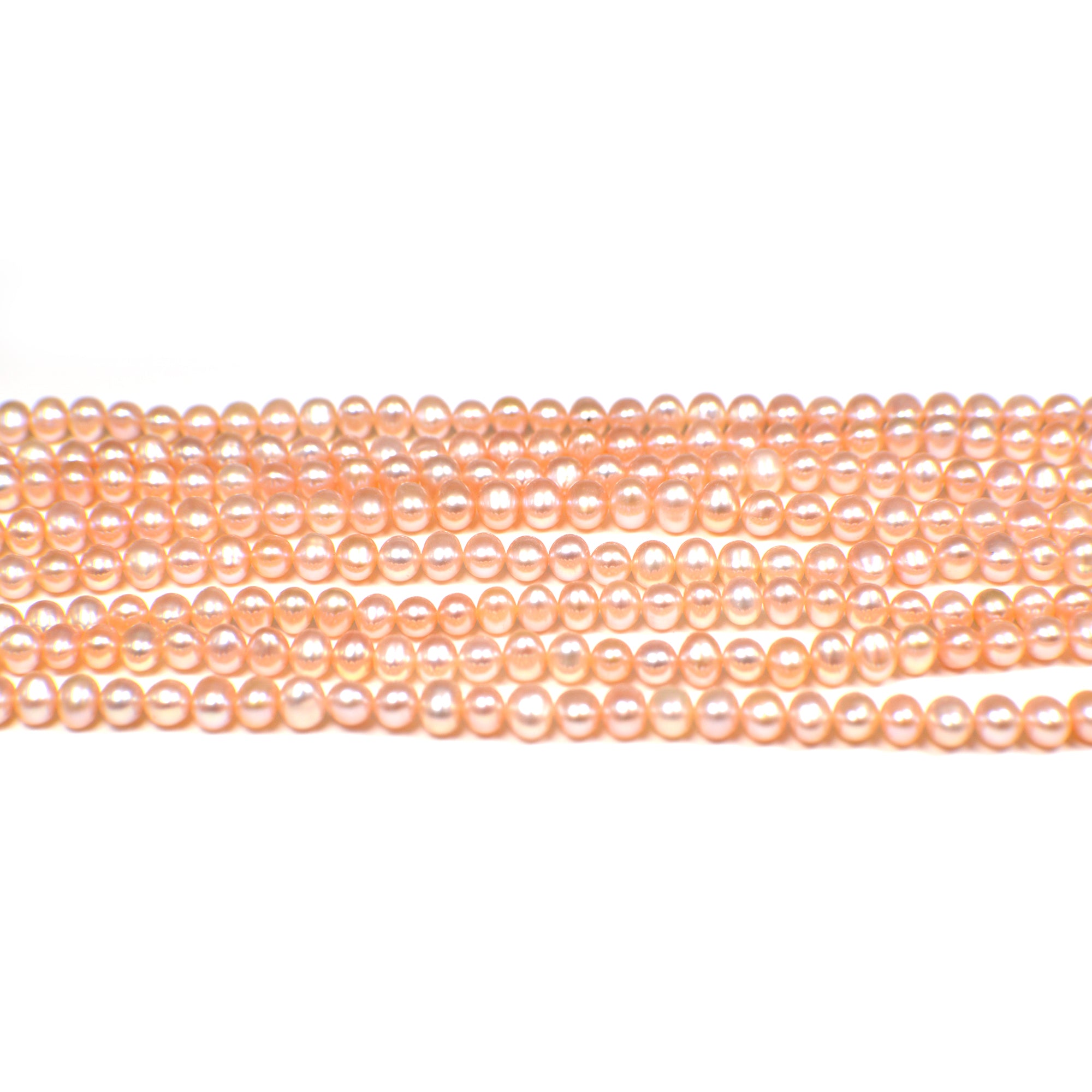 5 x 4 - 6 x 5 MM Pink Peach Potato Freshwater Pearls Beads