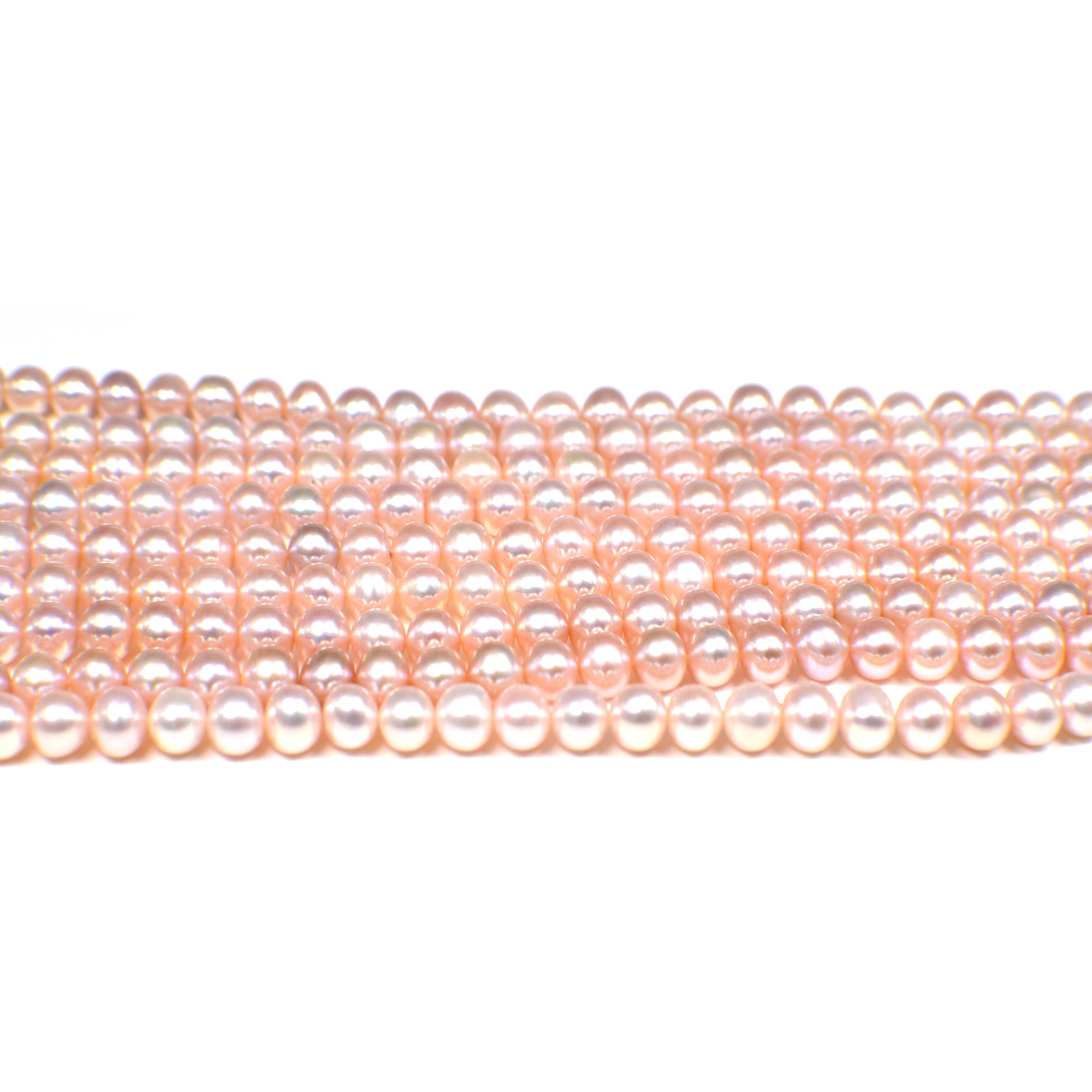 6x5 - 7x5 MM Pink Peach Potato Freshwater Pearls Beads