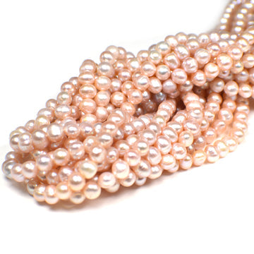 6 - 7 MM Pink Peach Potato Freshwater Pearls Beads