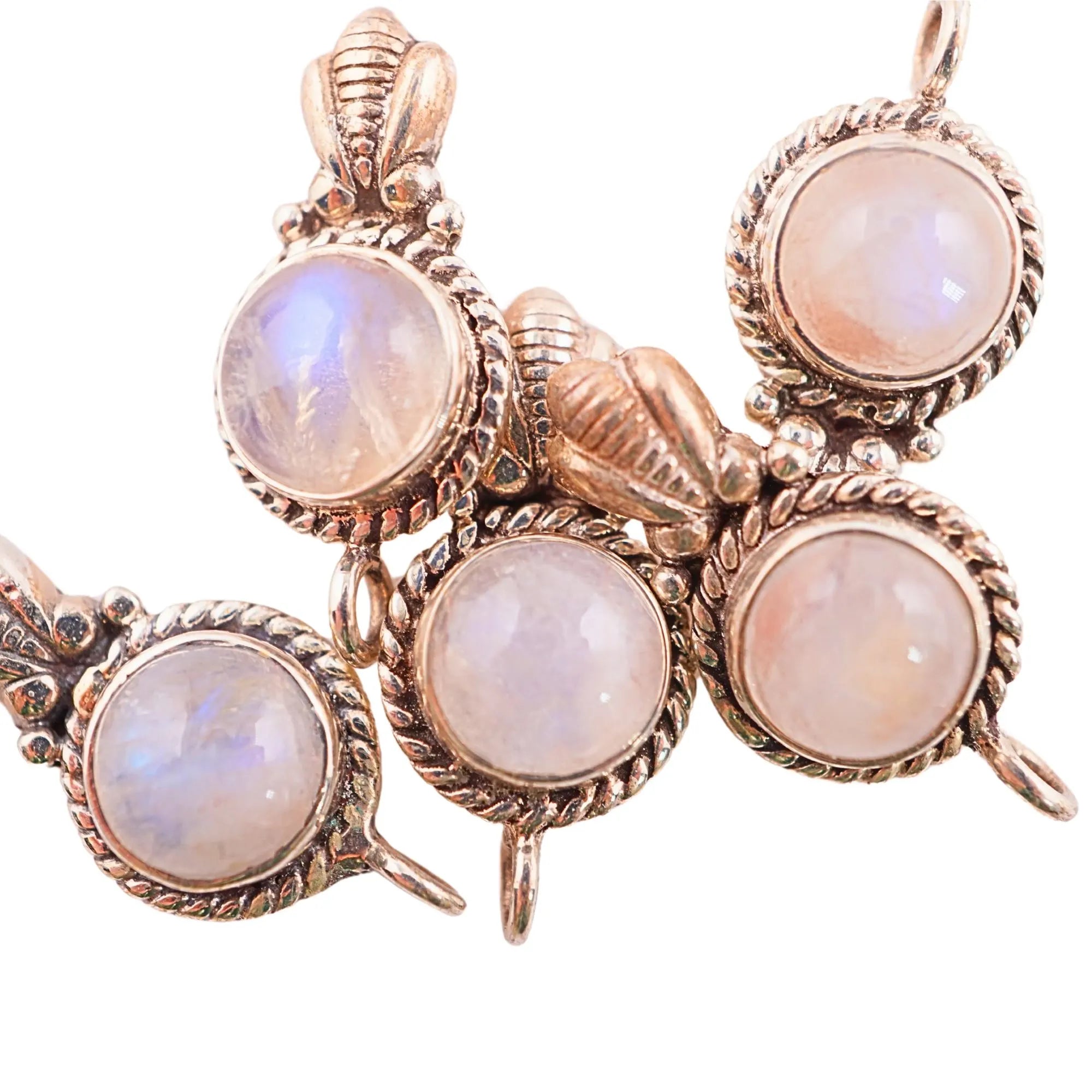 Jewelry making moonstone pendant oxidized silver


