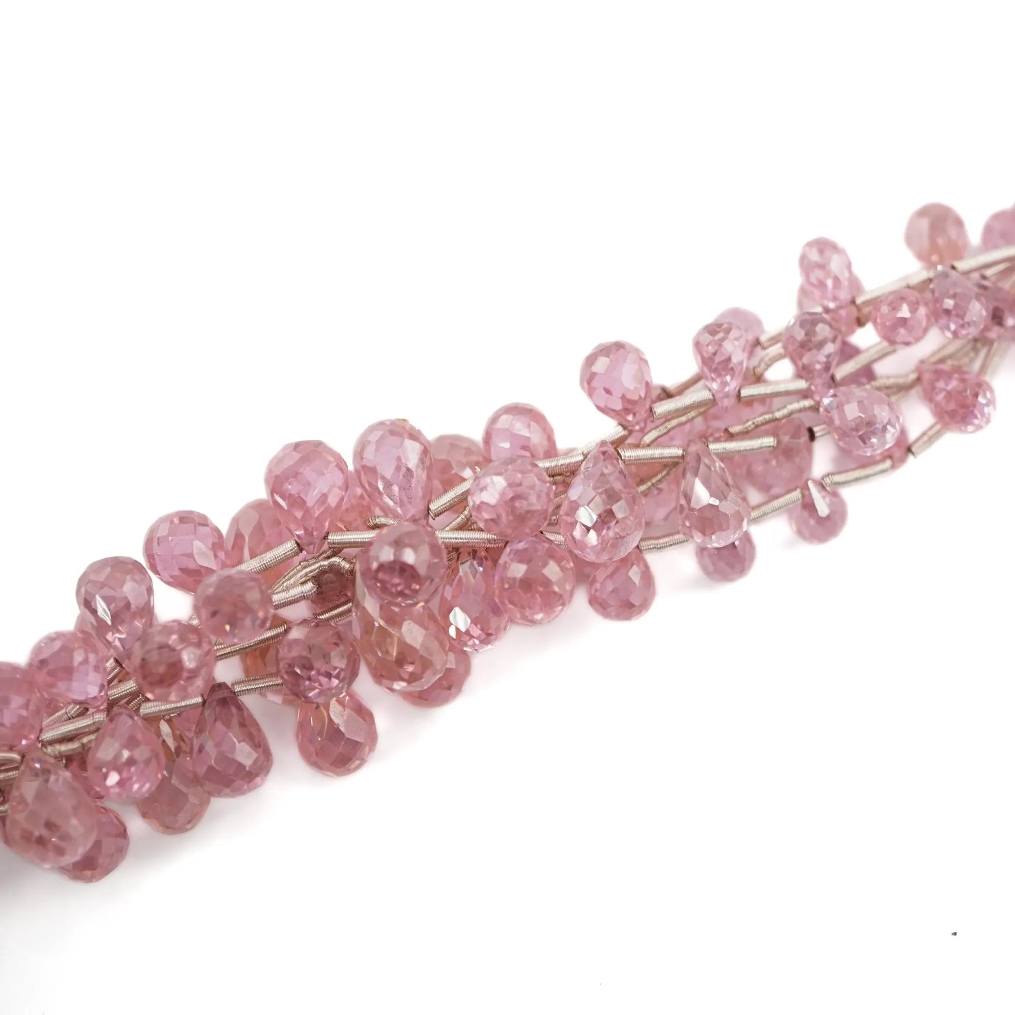 Kunzite Faceted Teardrop Shape Gemstone 15 inches Strand Beads 