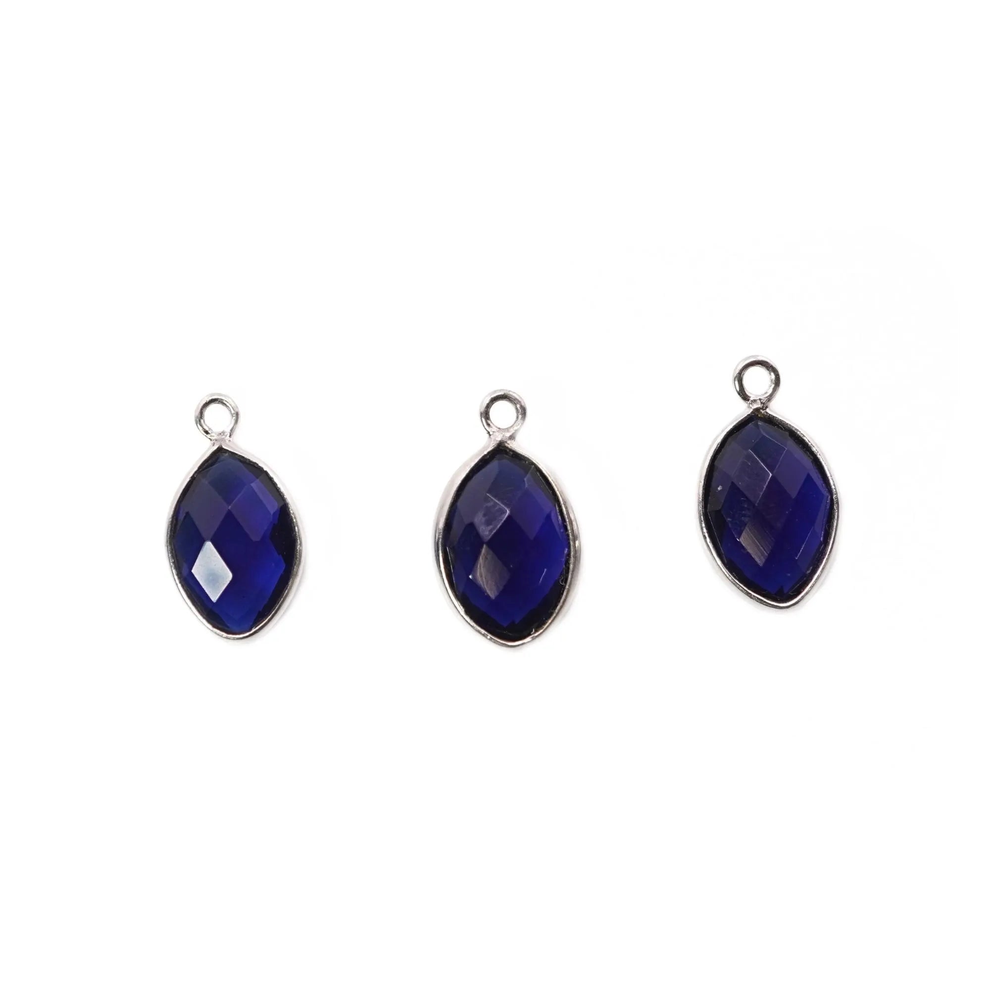 Kyanite Marquise Shape Gemstone Sterling Silver Bezel Findings Charm Pendant