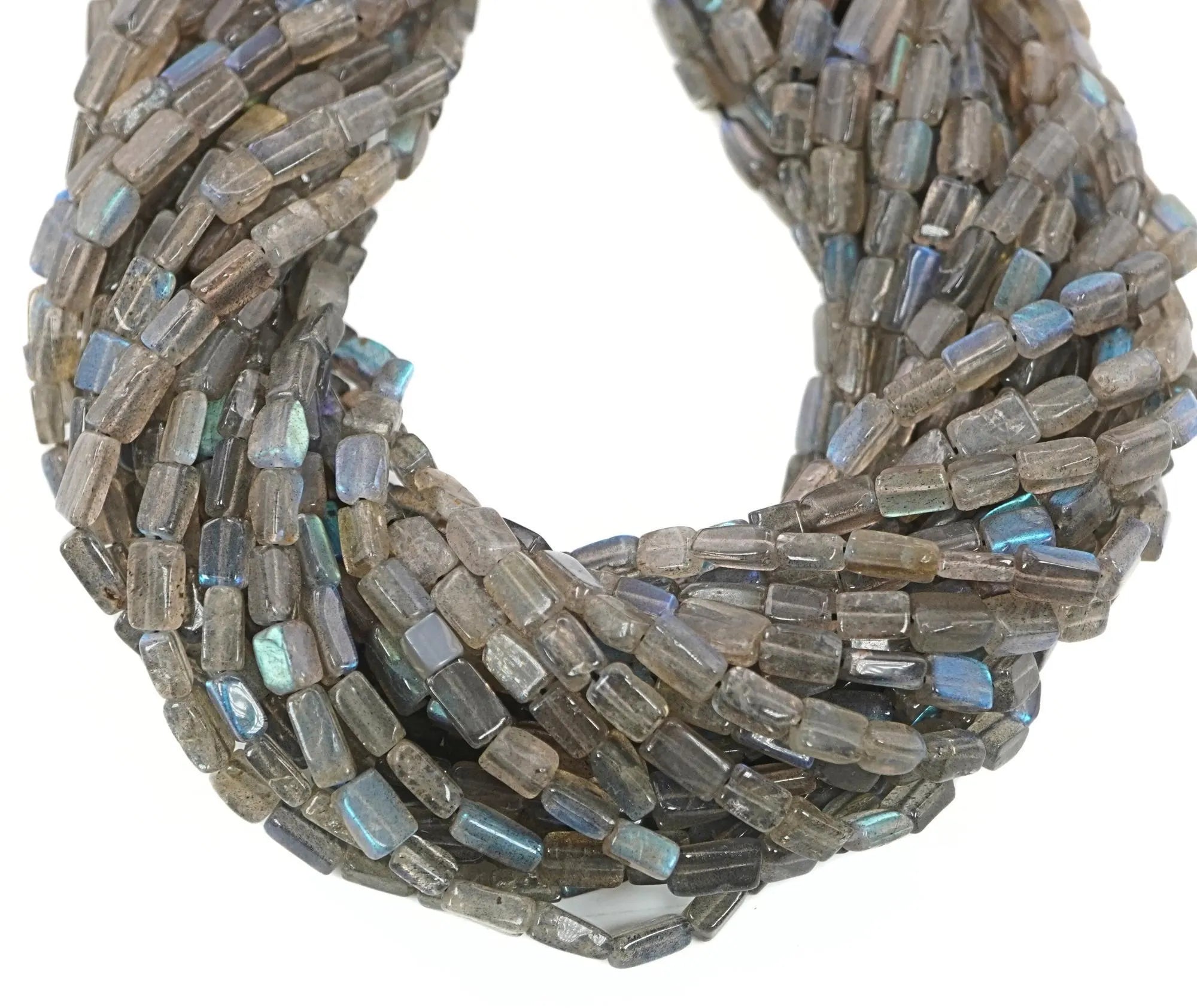 Labradorite Blue Fire Rectangle Shape Gemstone 15 inches Strand Beads