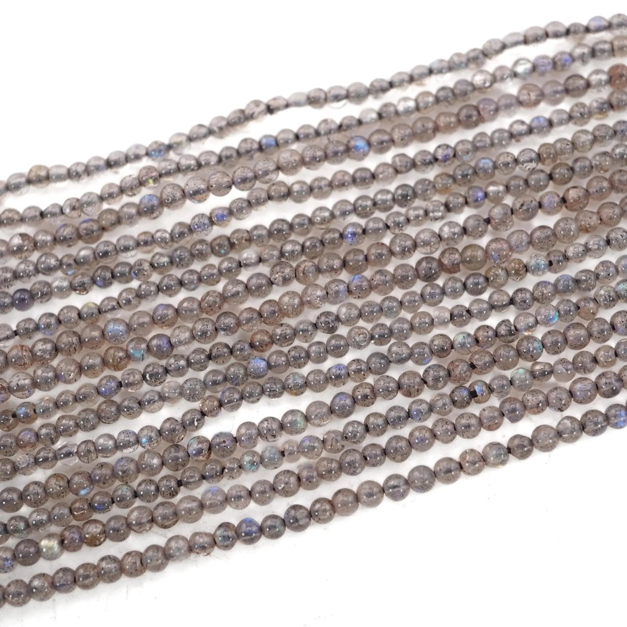 Labradorite Blue Fire Smooth Round Shape Gemstone Strand Beads