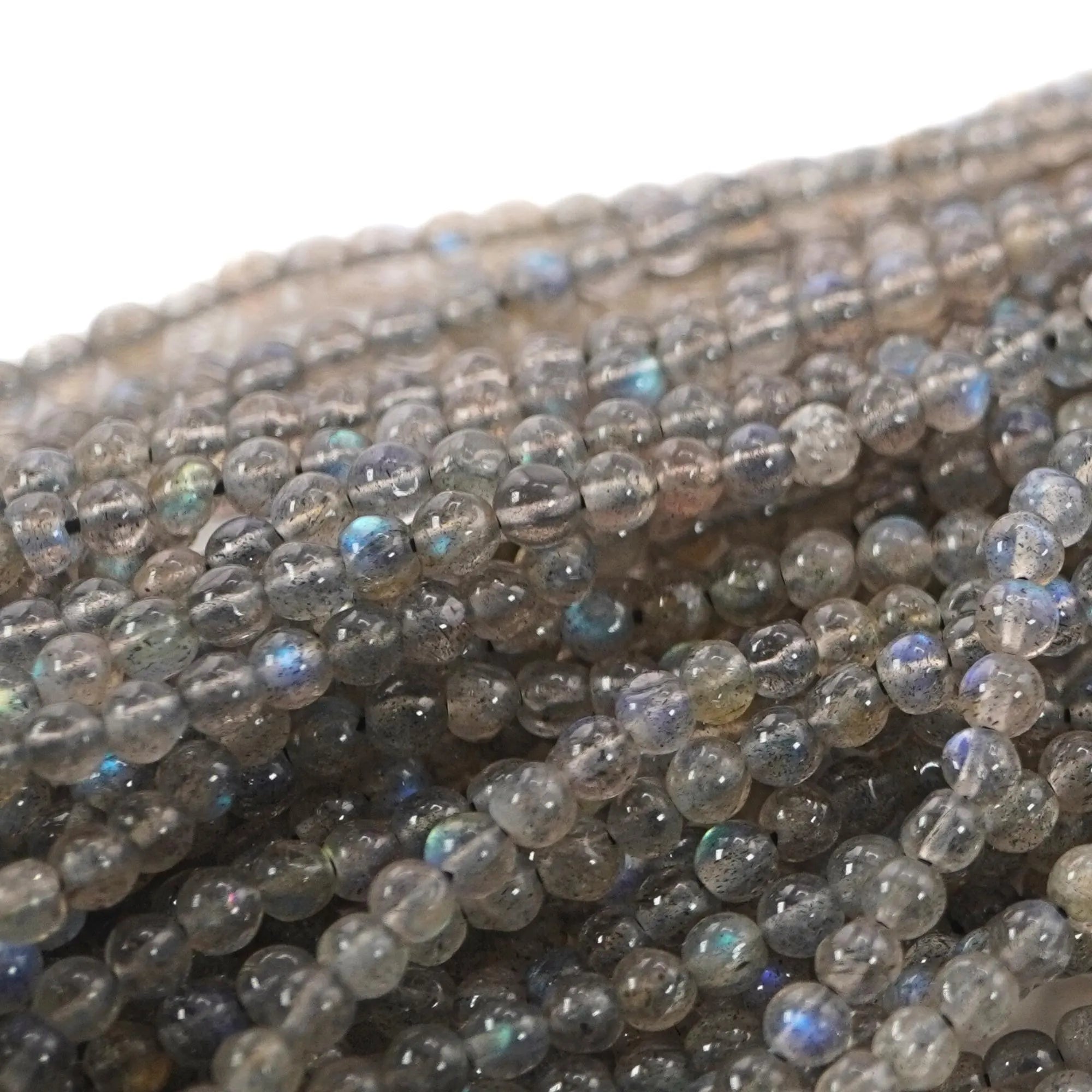 Labradorite Blue Fire Smooth Round Shape Gemstone Strand Beads