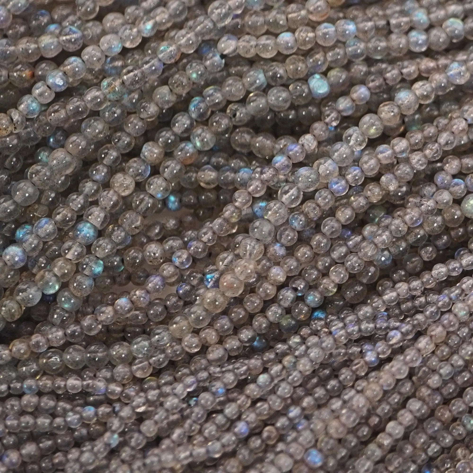 Labradorite Blue Fire Smooth Round Shape Gemstone Strand Beads