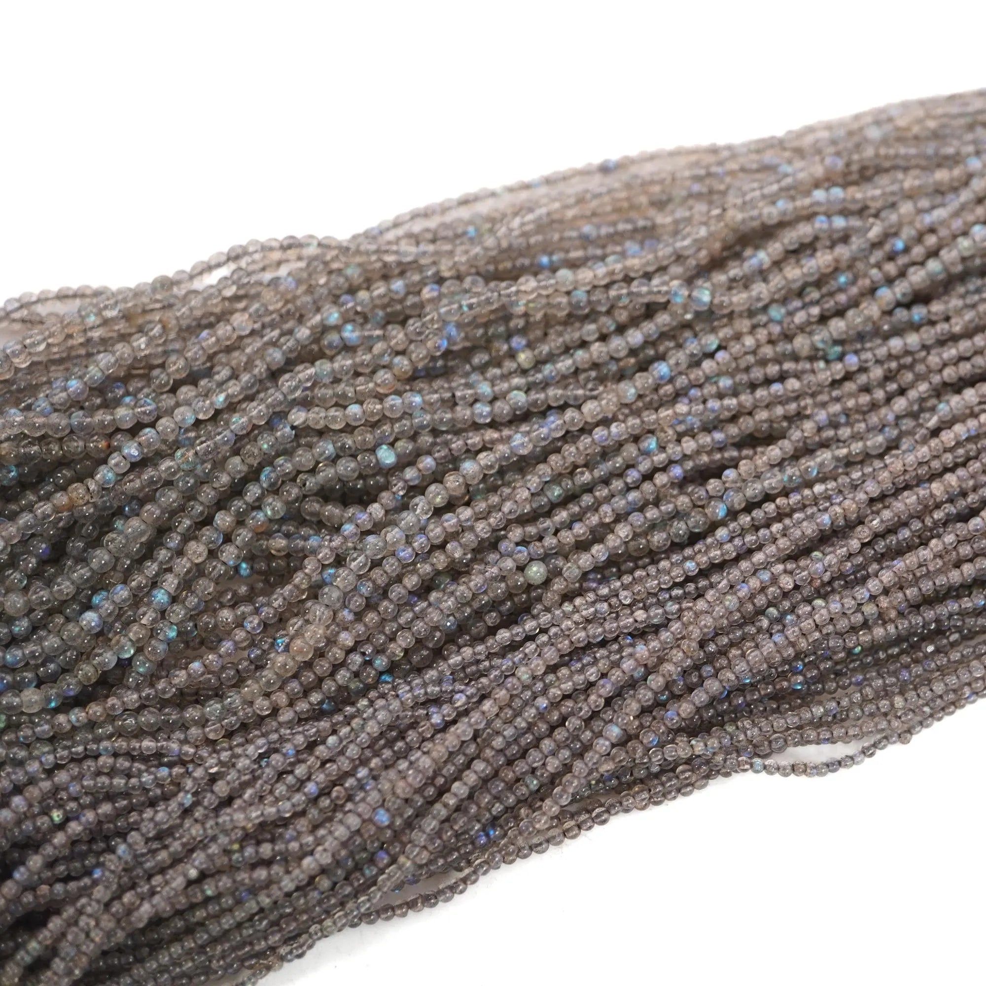 Labradorite Blue Fire Smooth Round Shape Gemstone Strand Beads