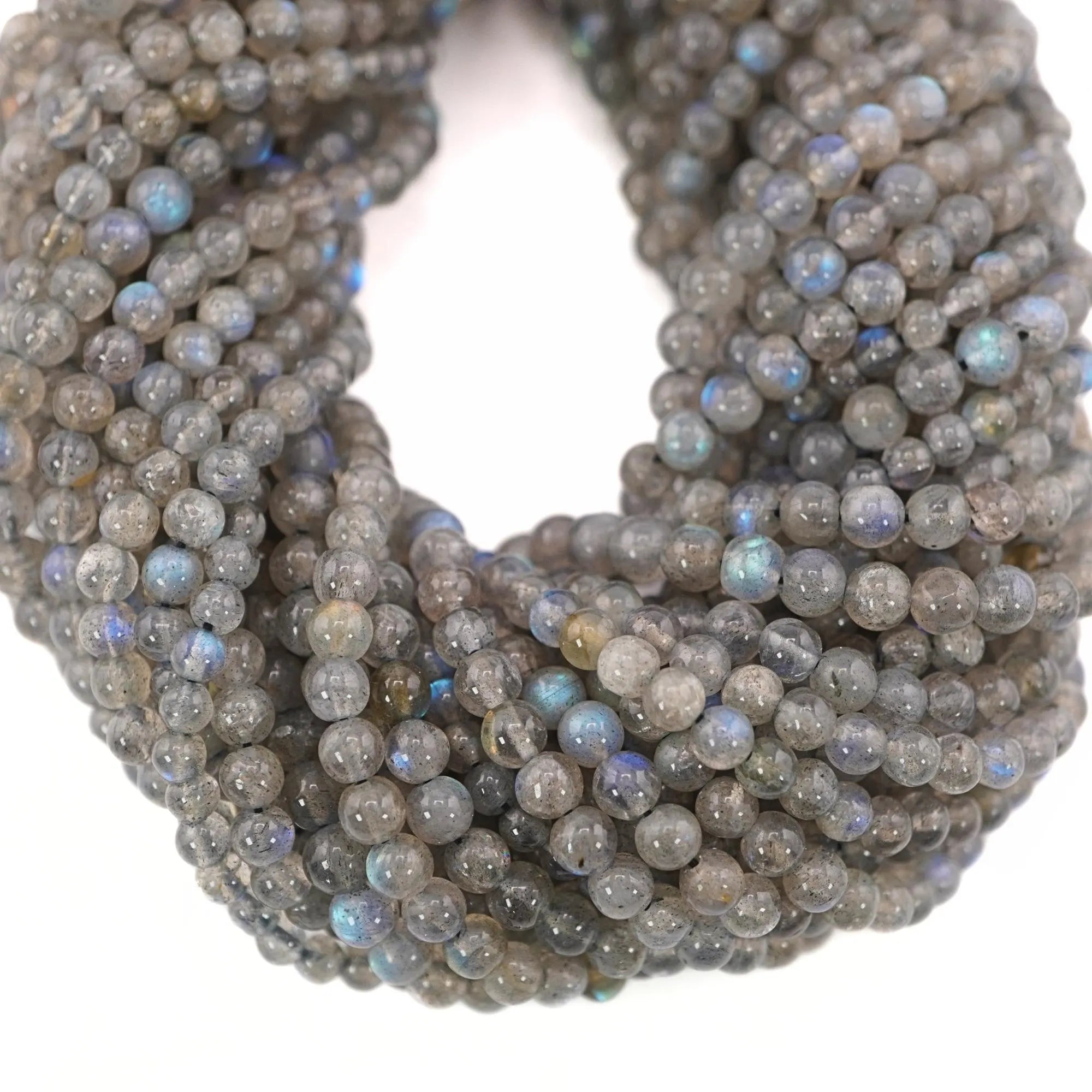 Labradorite Smooth Round Shape Gemstone Strand Beads 