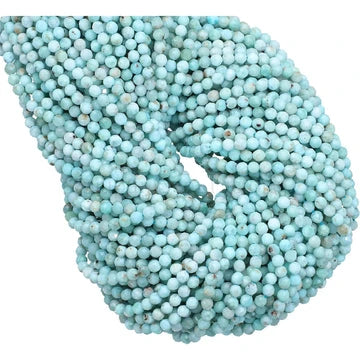 Larimar Faceted Rondelle Shape Beads Stand (1)