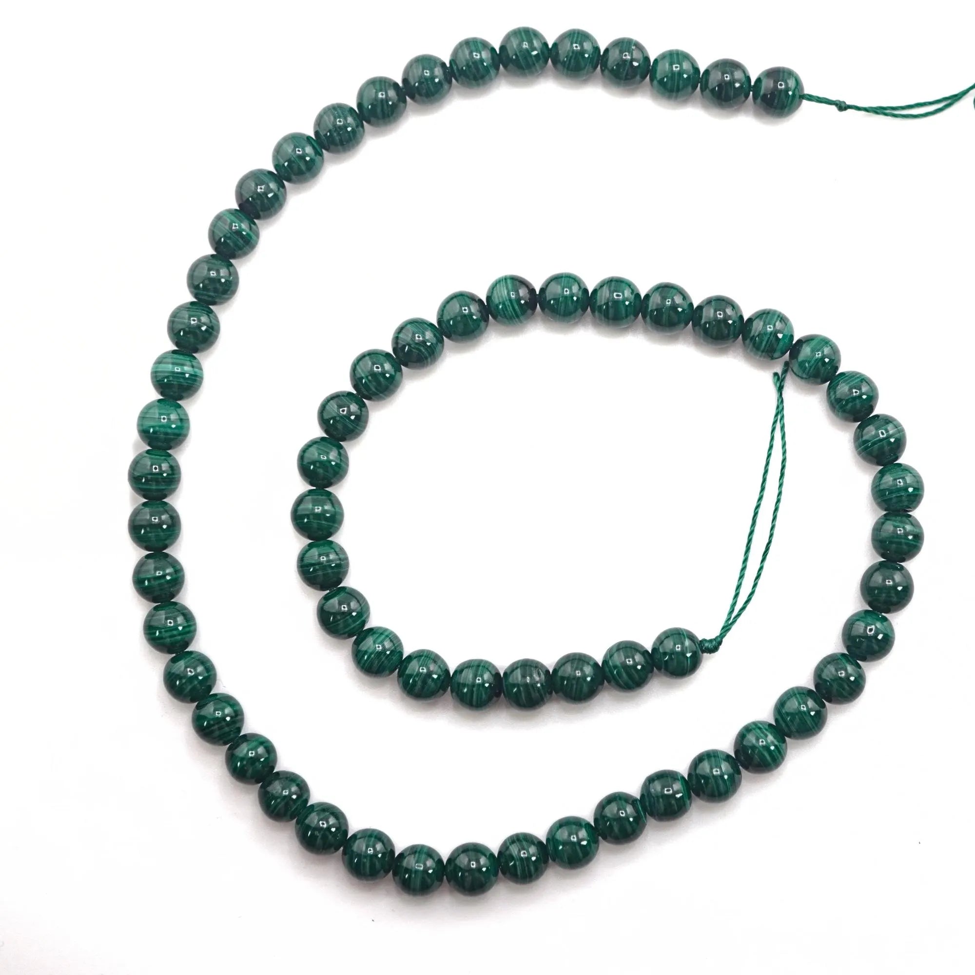 Malachite Smooth Round Shape Gemstone Strand Beads