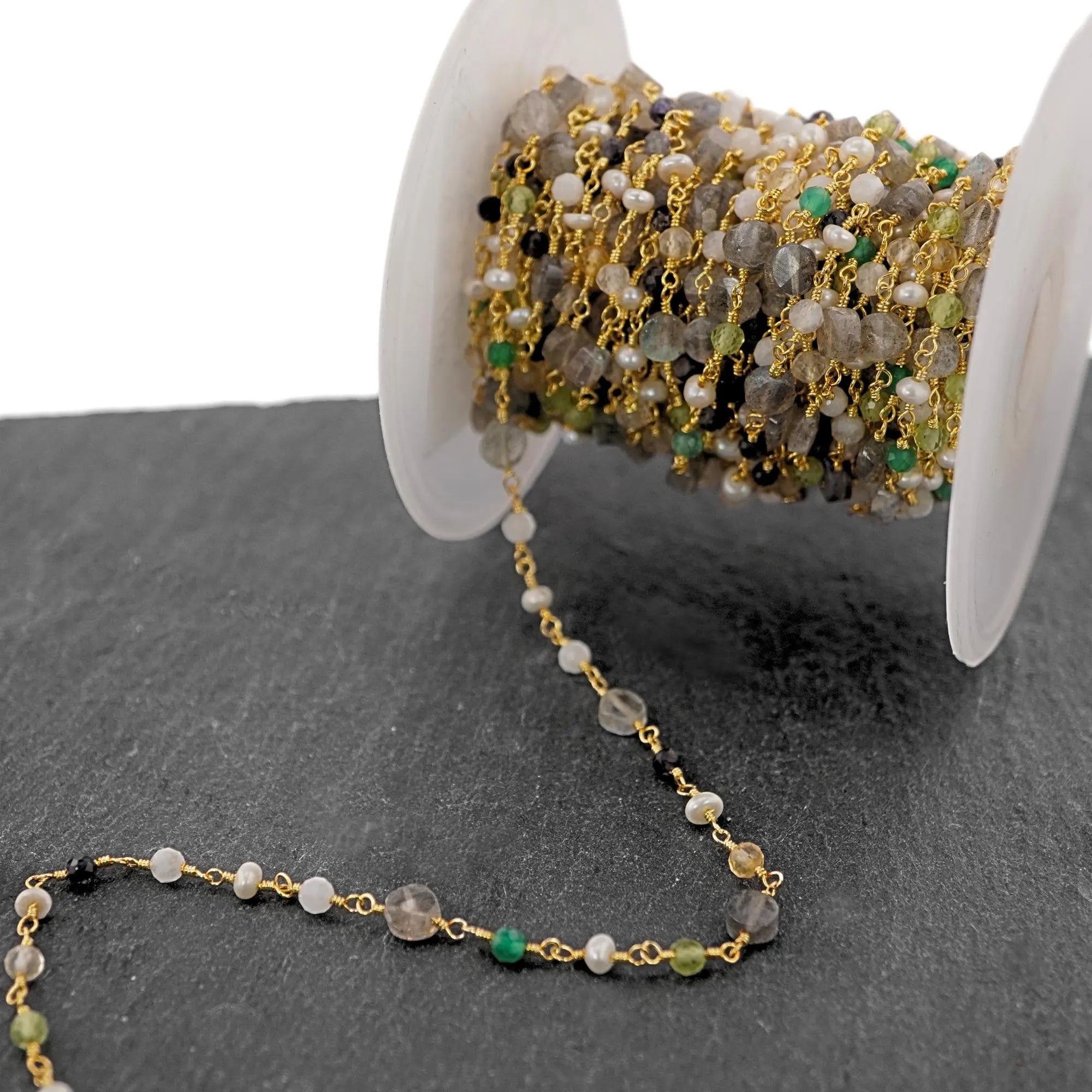 Mixed gemstone beads for jewelry

