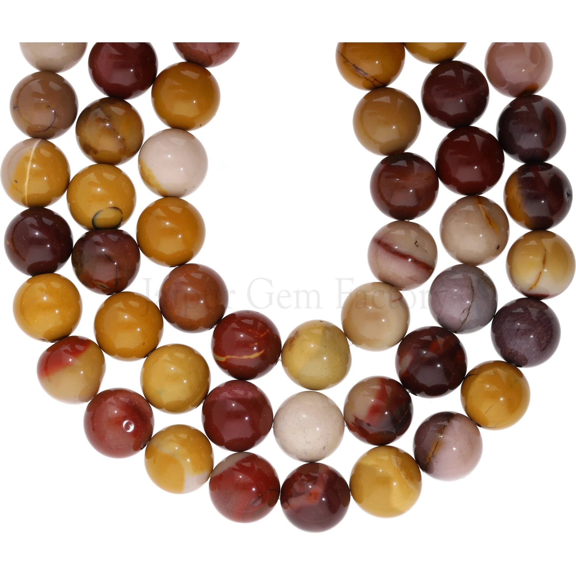 Mookaite Jasper Smooth Round Shape Loose Gemstone Stand Beads