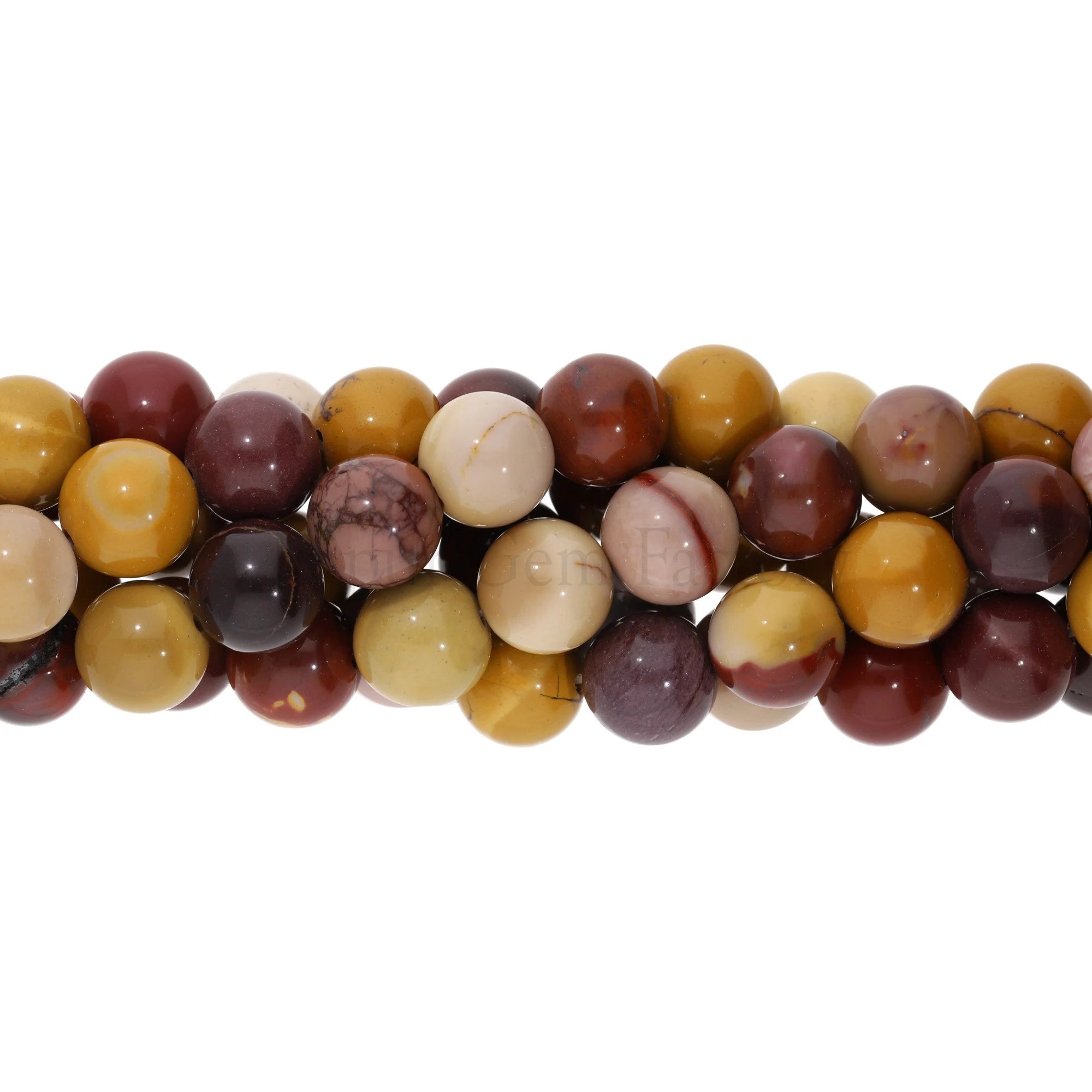 Mookaite Jasper Smooth Round Shape Loose Gemstone Stand Beads