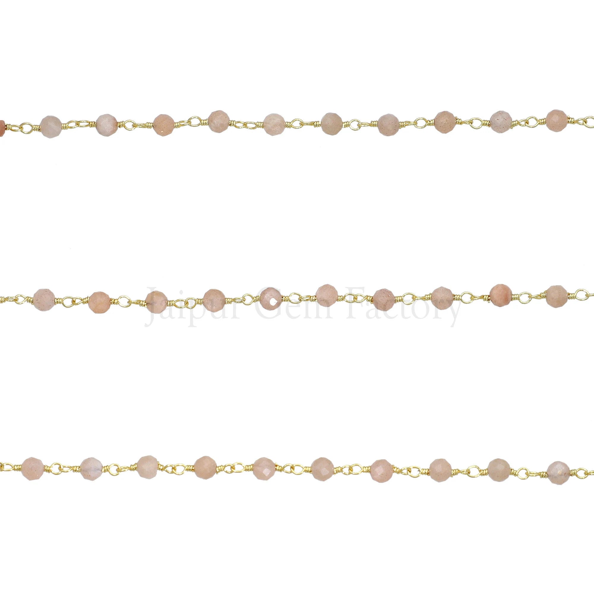 Moonstone rosary chain for jewelry making

