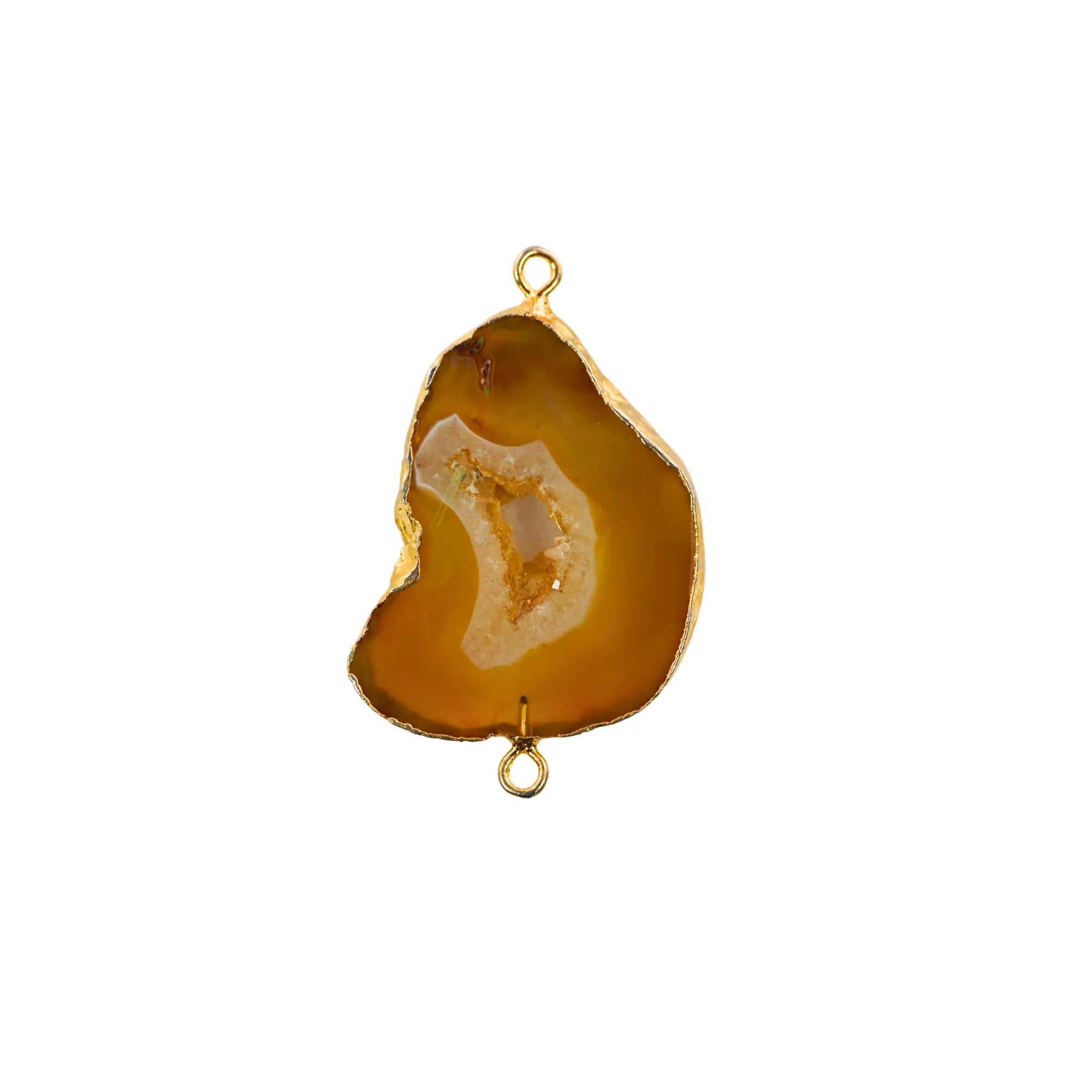 Natural Agate Druzy Charm for Jewelry

